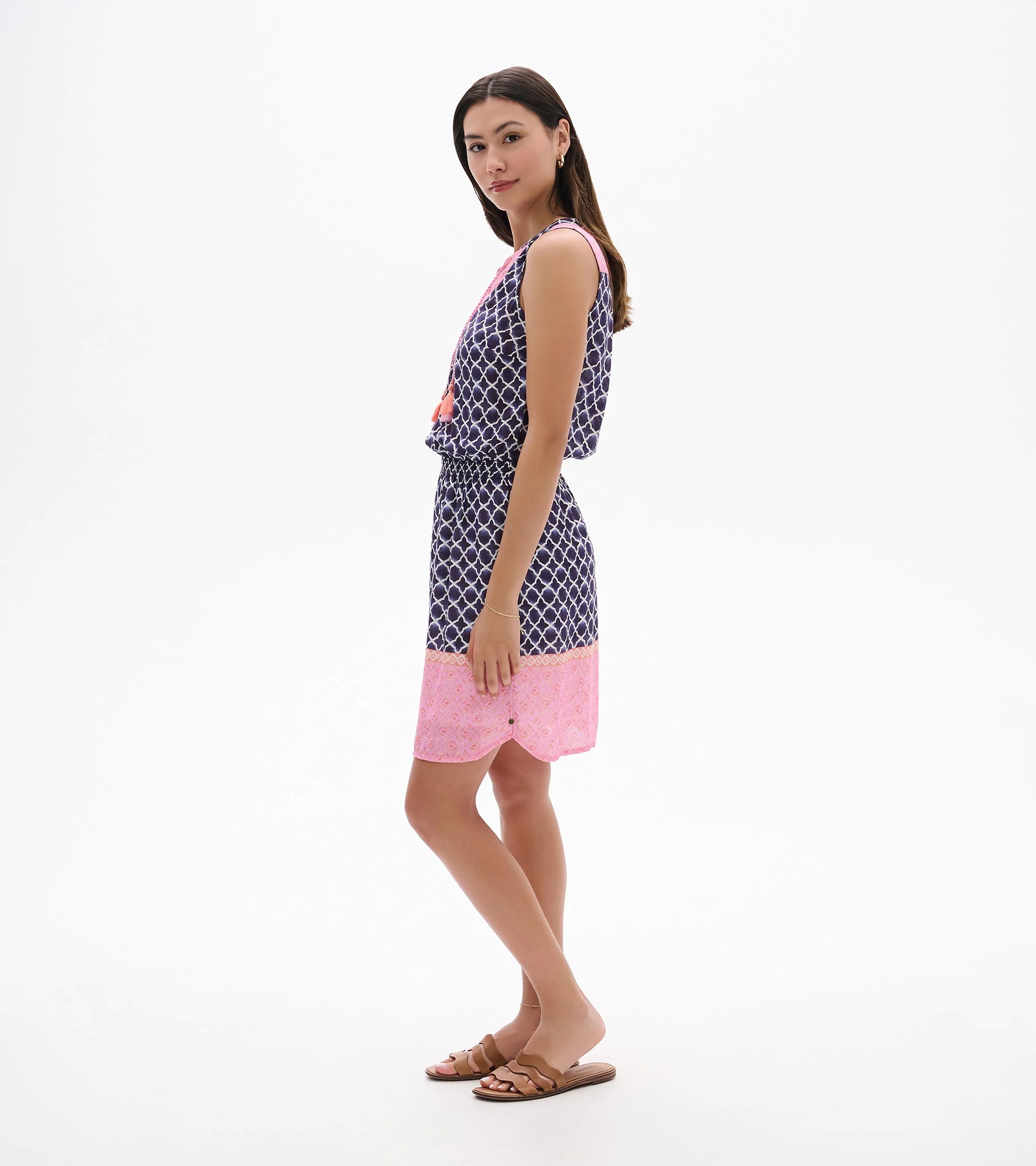 Chloe Dress - Navy Medalion - Image 4