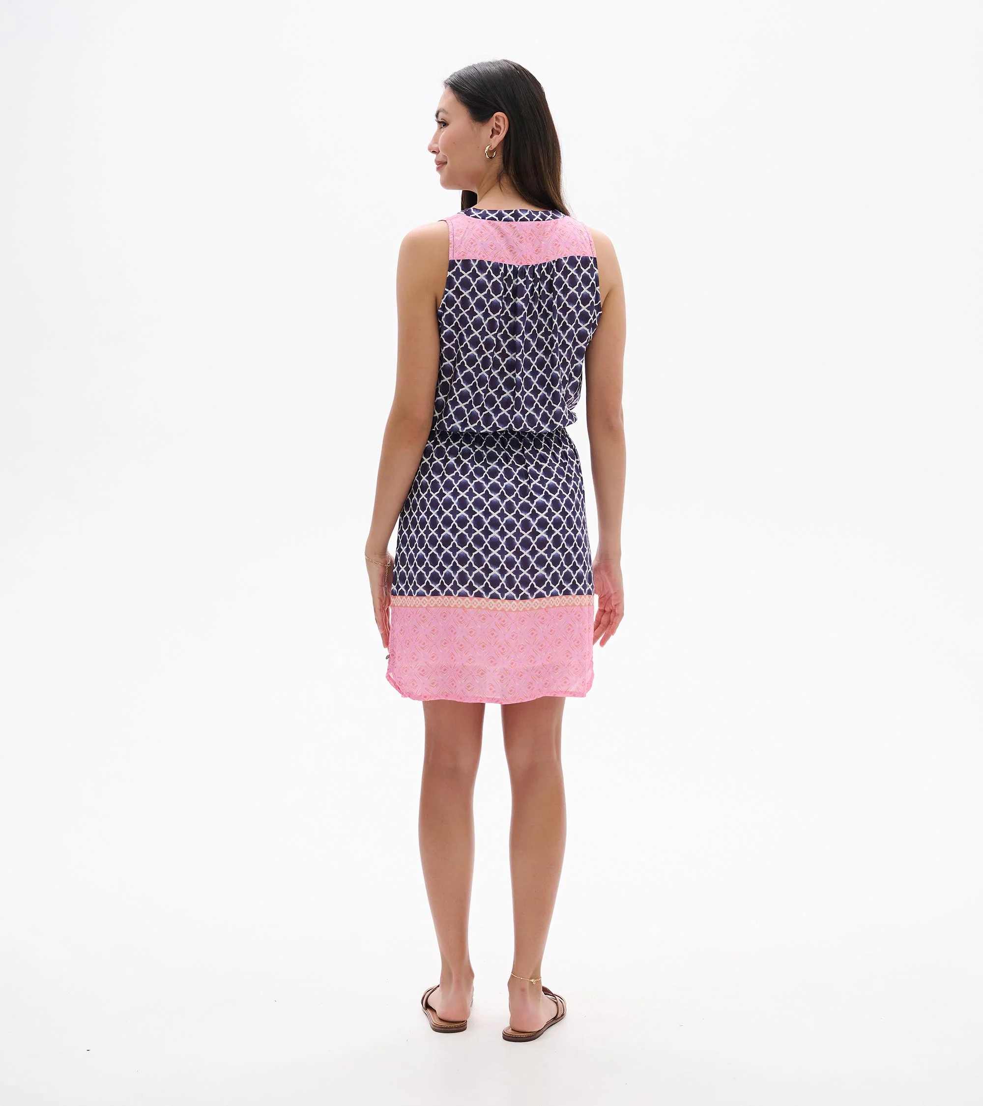 Chloe Dress - Navy Medalion - Image 5