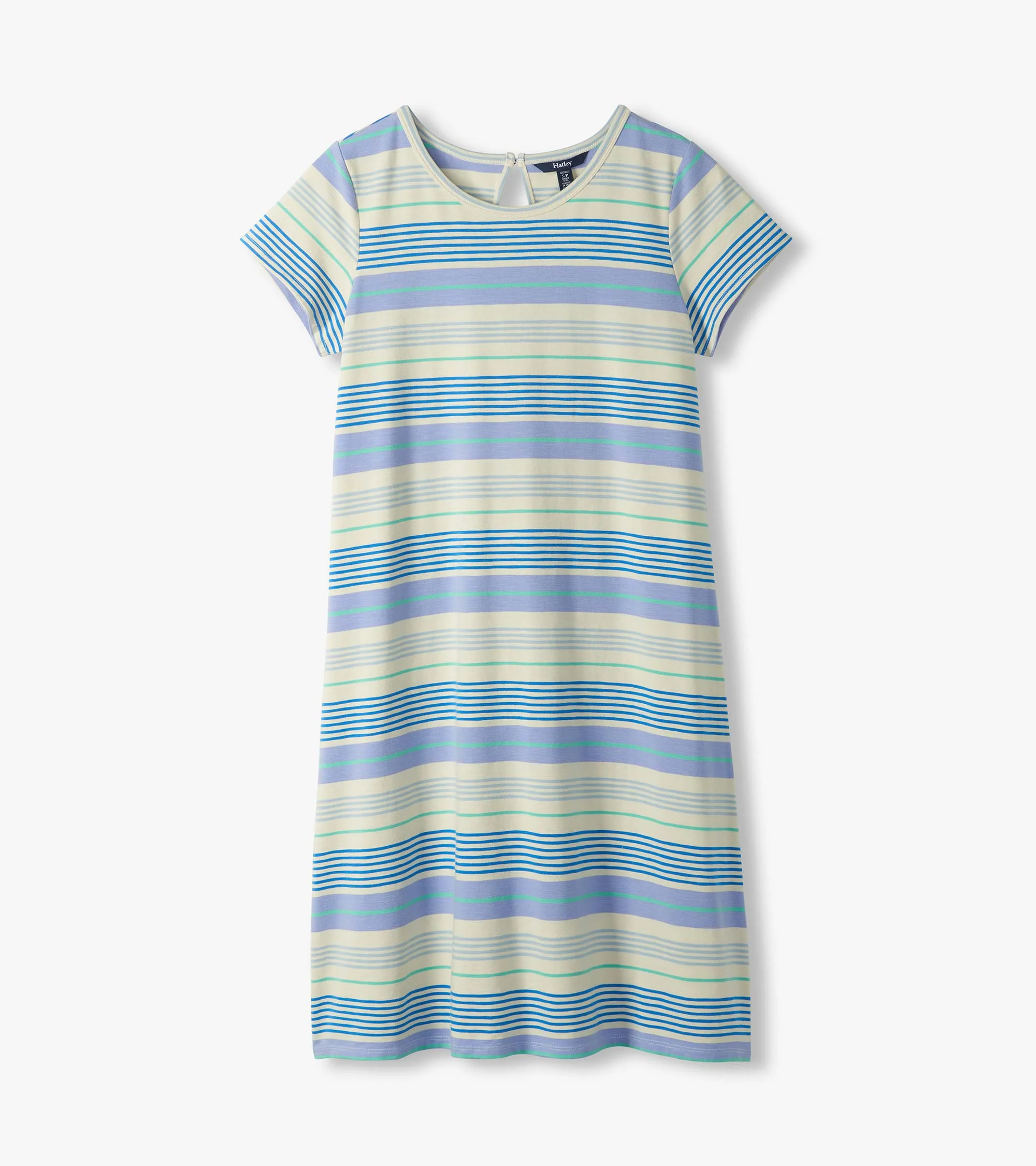 Cici A-Line Dress - Iris Wave Stripes - Image 2