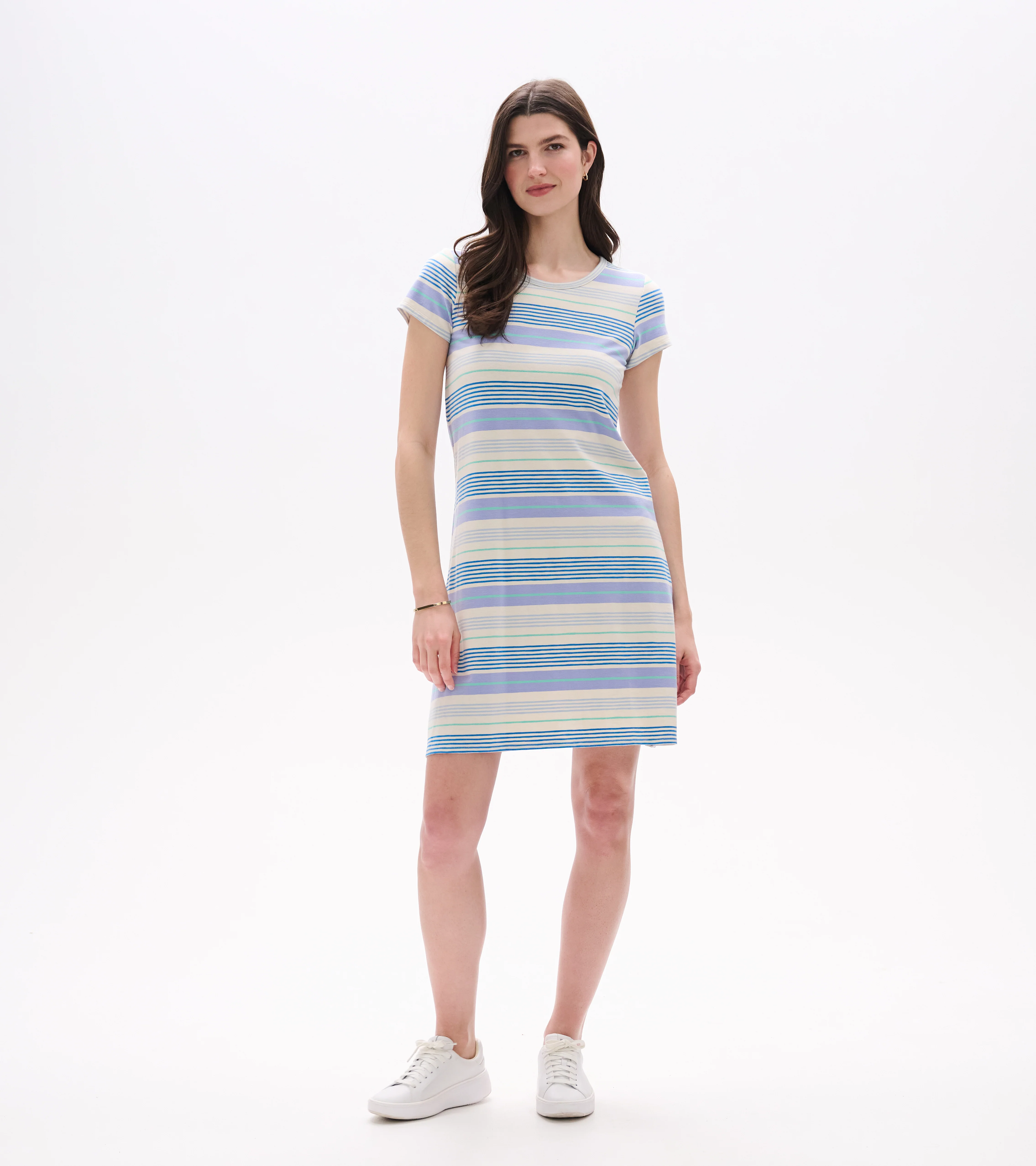 Cici A-Line Dress - Iris Wave Stripes - Image 6