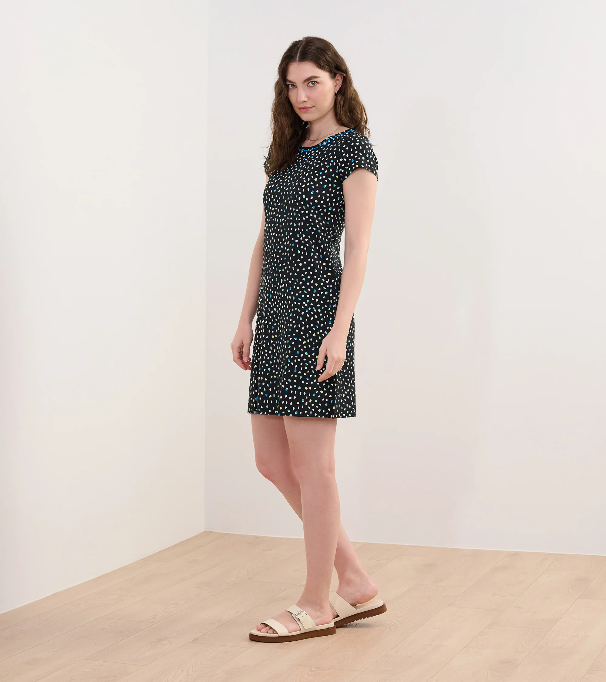 Cici A-Line Dress - Multi Dots - Image 3