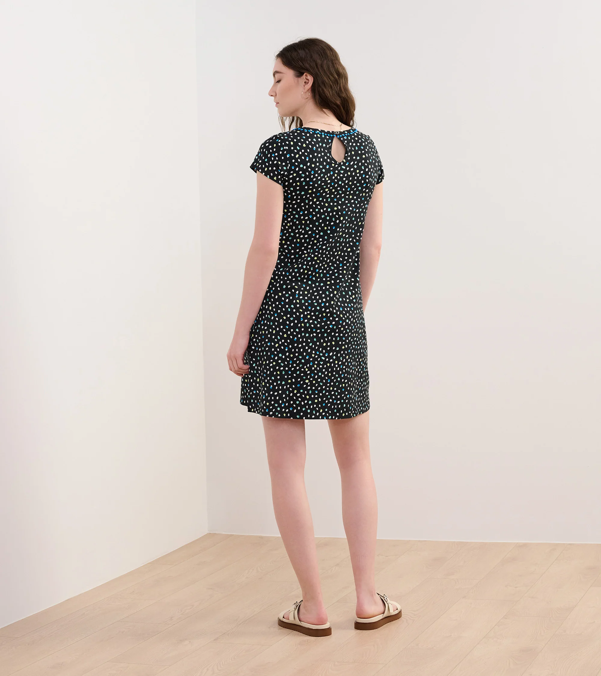 Cici A-Line Dress - Multi Dots - Image 5