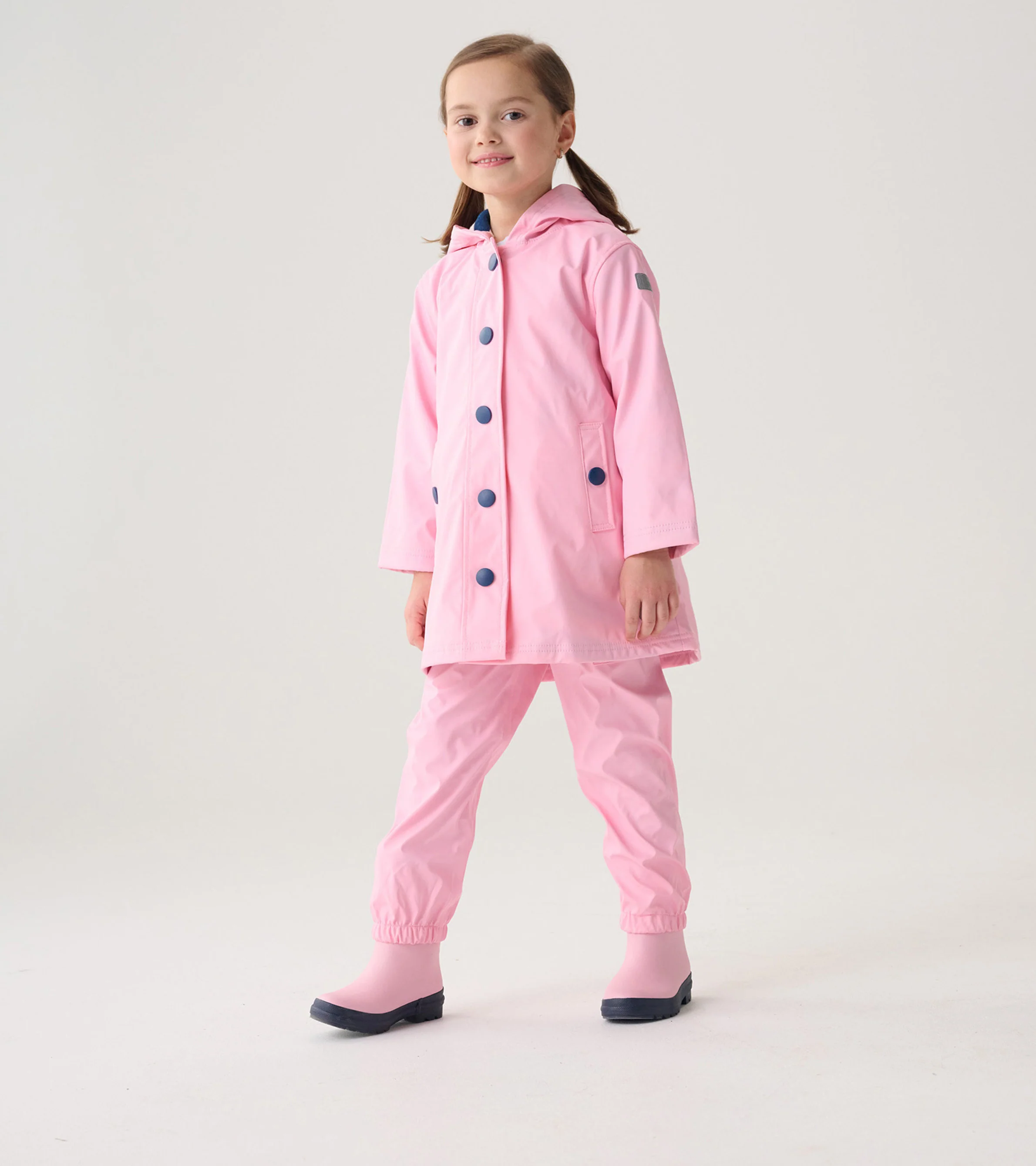 Classic Pink Kids Rain Pants - Image 2