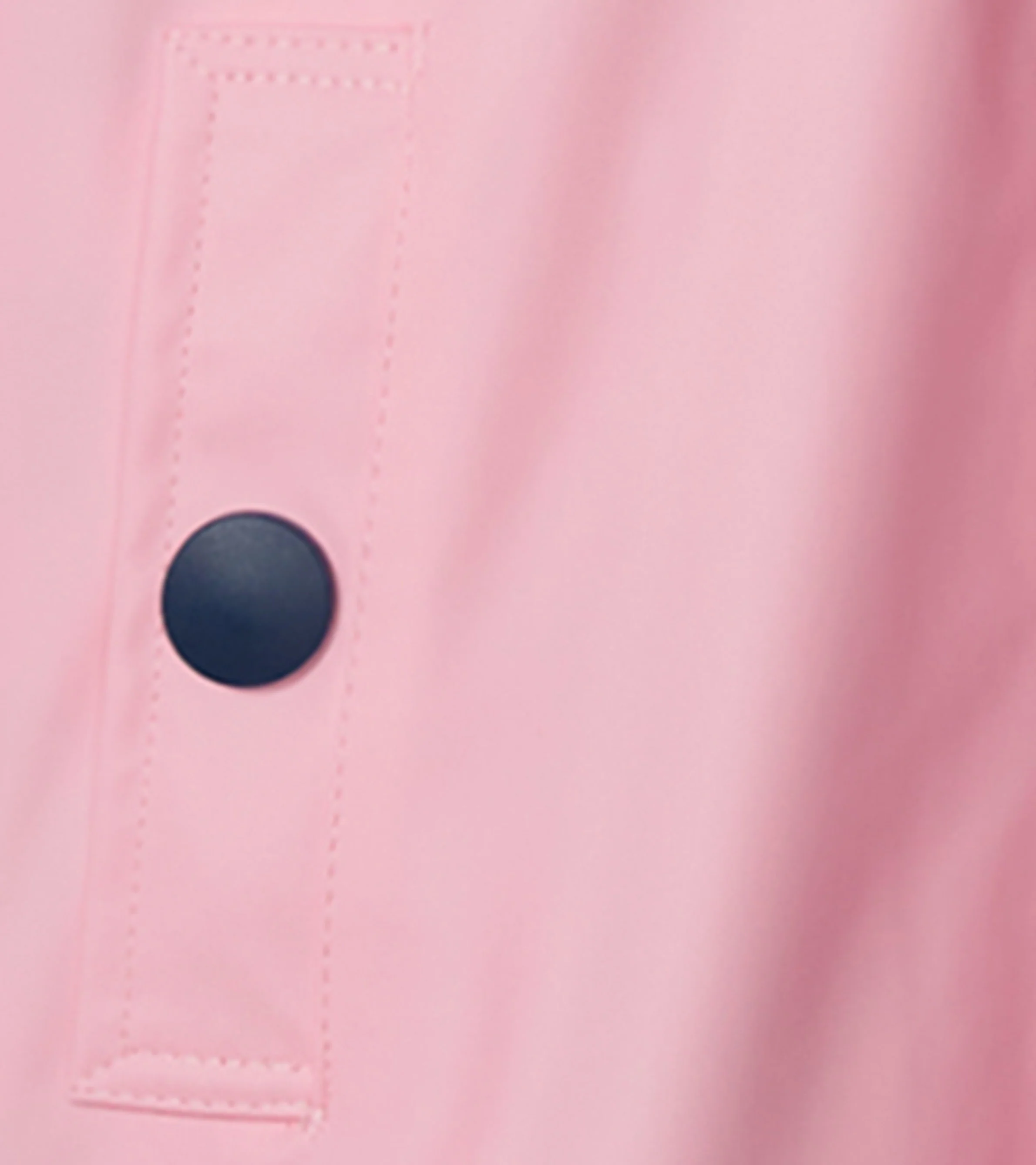 Girls Pink & Navy Button-Up Rain Jacket - Image 9