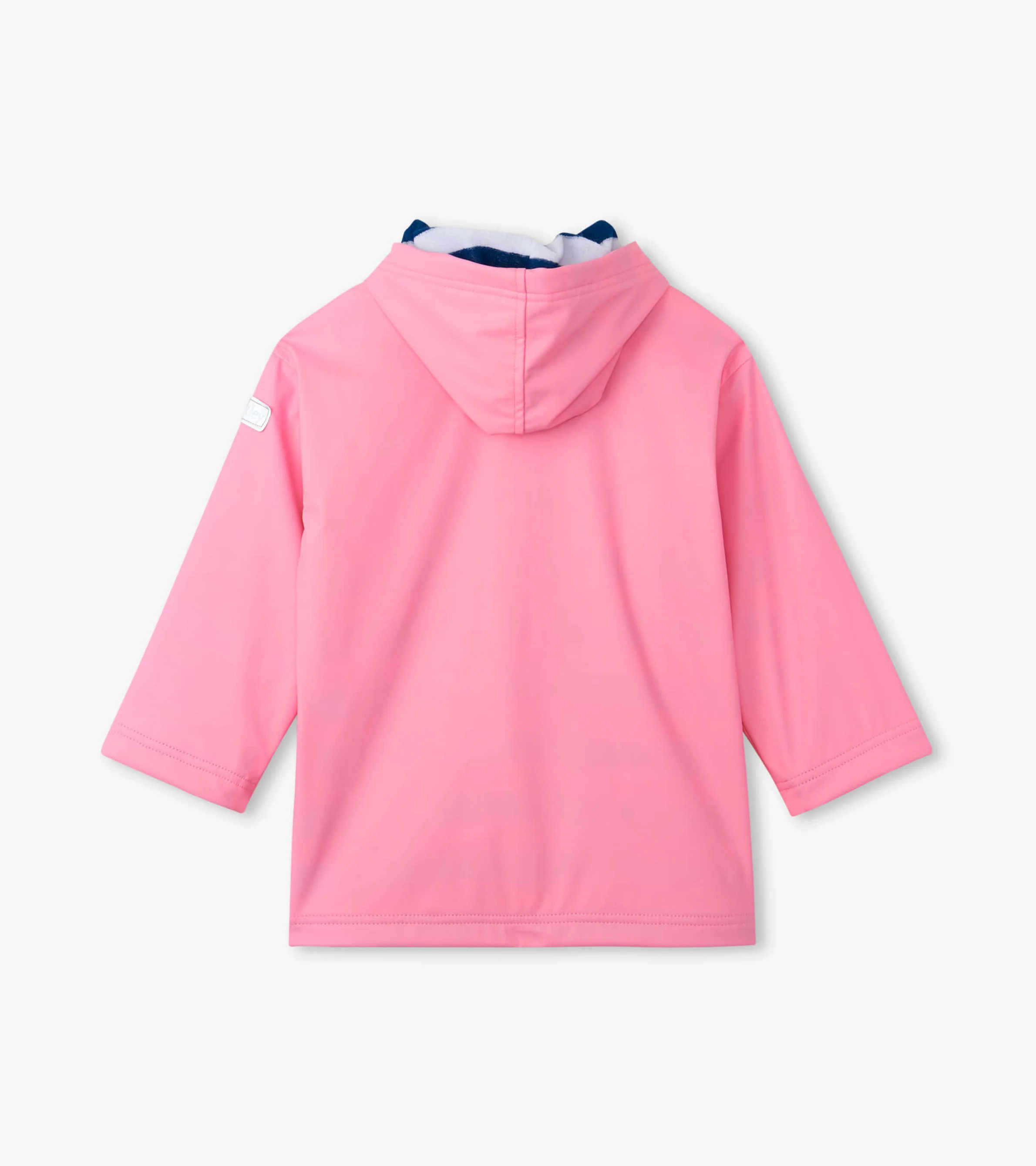 Girls Classic Pink Zip-Up Rain Jacket - Image 3