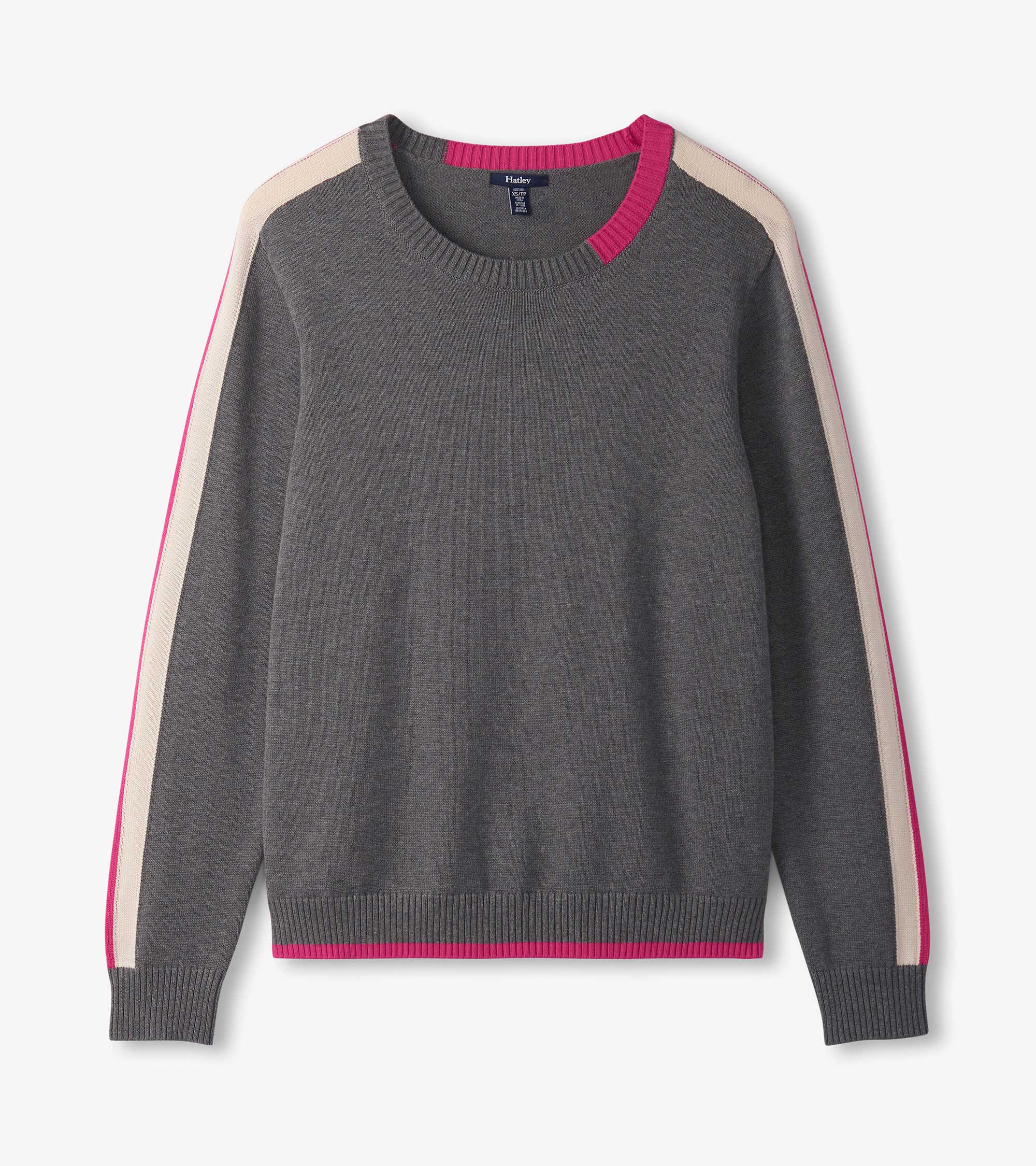 Contrast Trim Sweater - Charcoal - Image 2