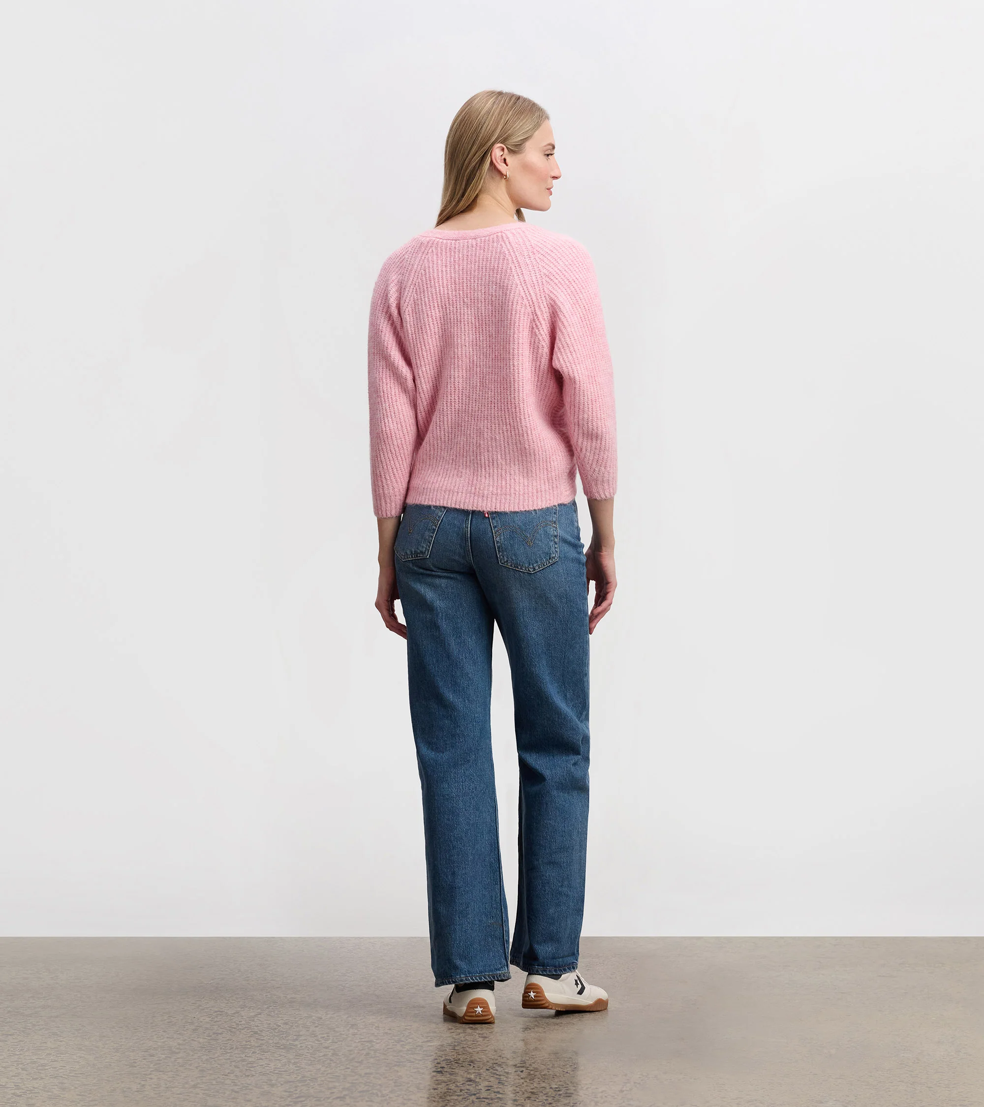 Cross Over Sweater - Pastel Pink - Image 5