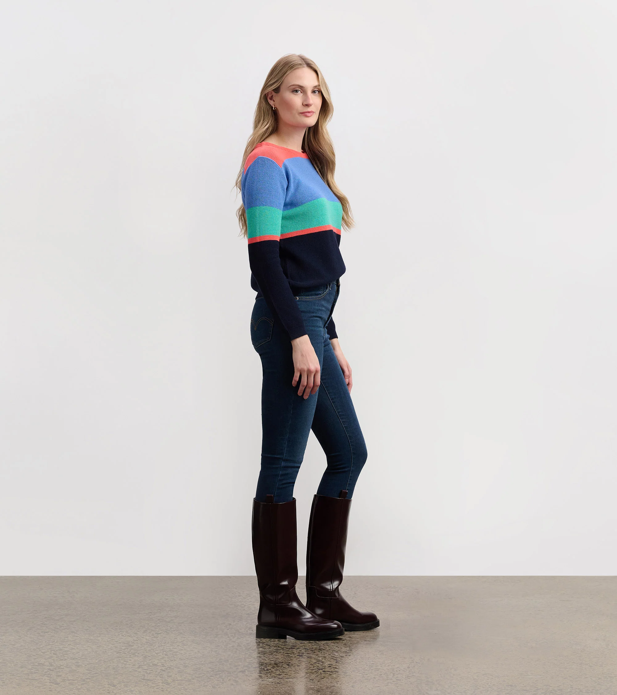 Devon Sweater - Bright Colorblock Stripes - Image 3