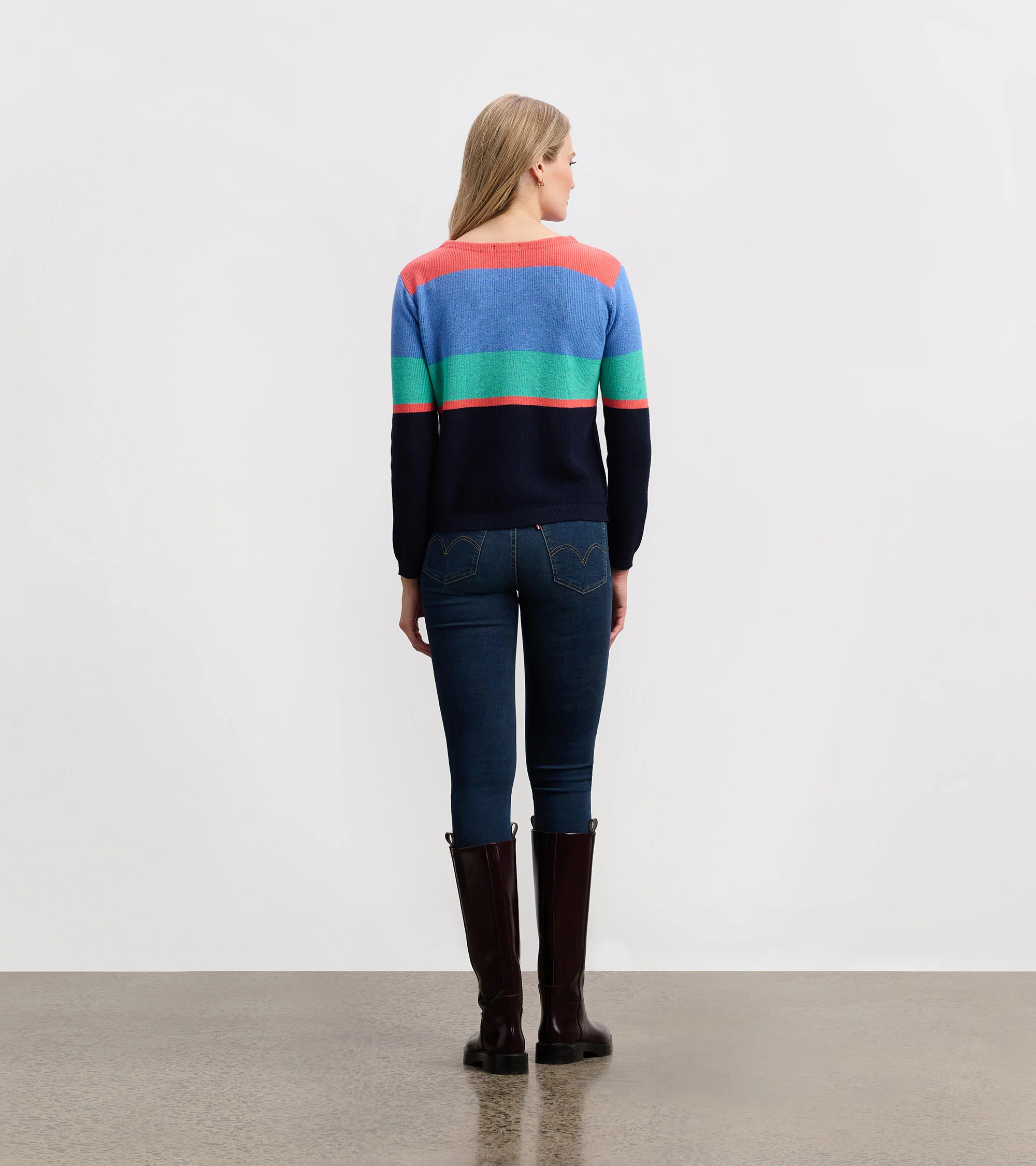 Devon Sweater - Bright Colorblock Stripes - Image 4