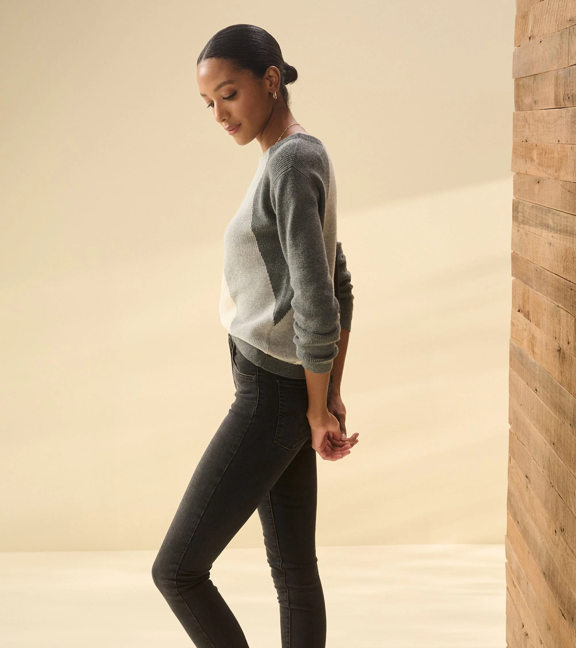 Devon Sweater - Diagonal Stripes - Image 4