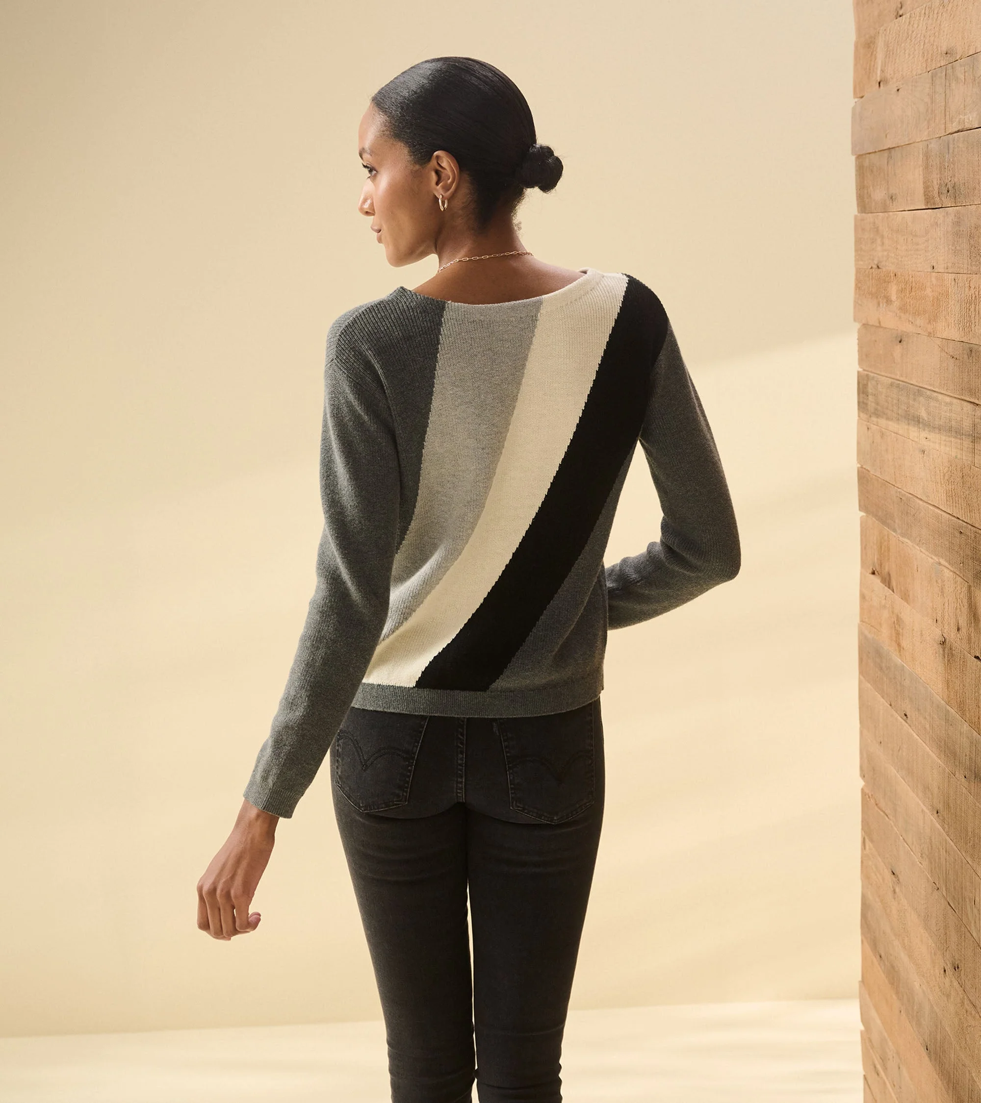 Devon Sweater - Diagonal Stripes - Image 5