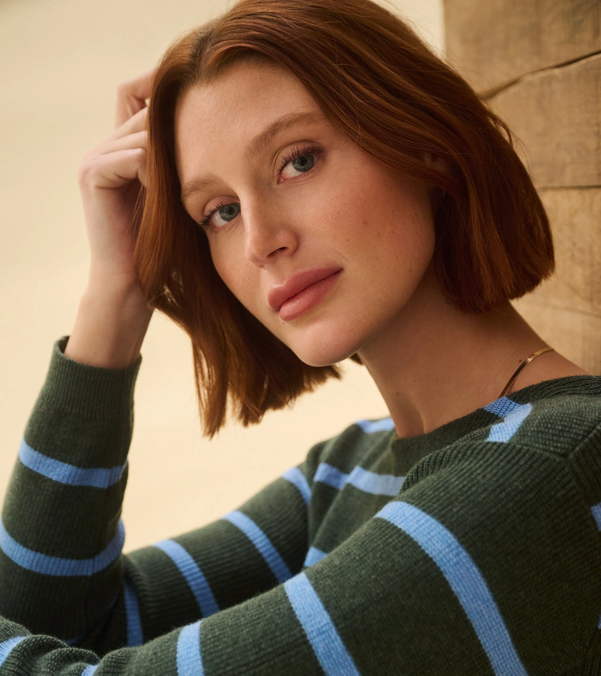 Devon Sweater - Teal Heather Stripes - Image 6