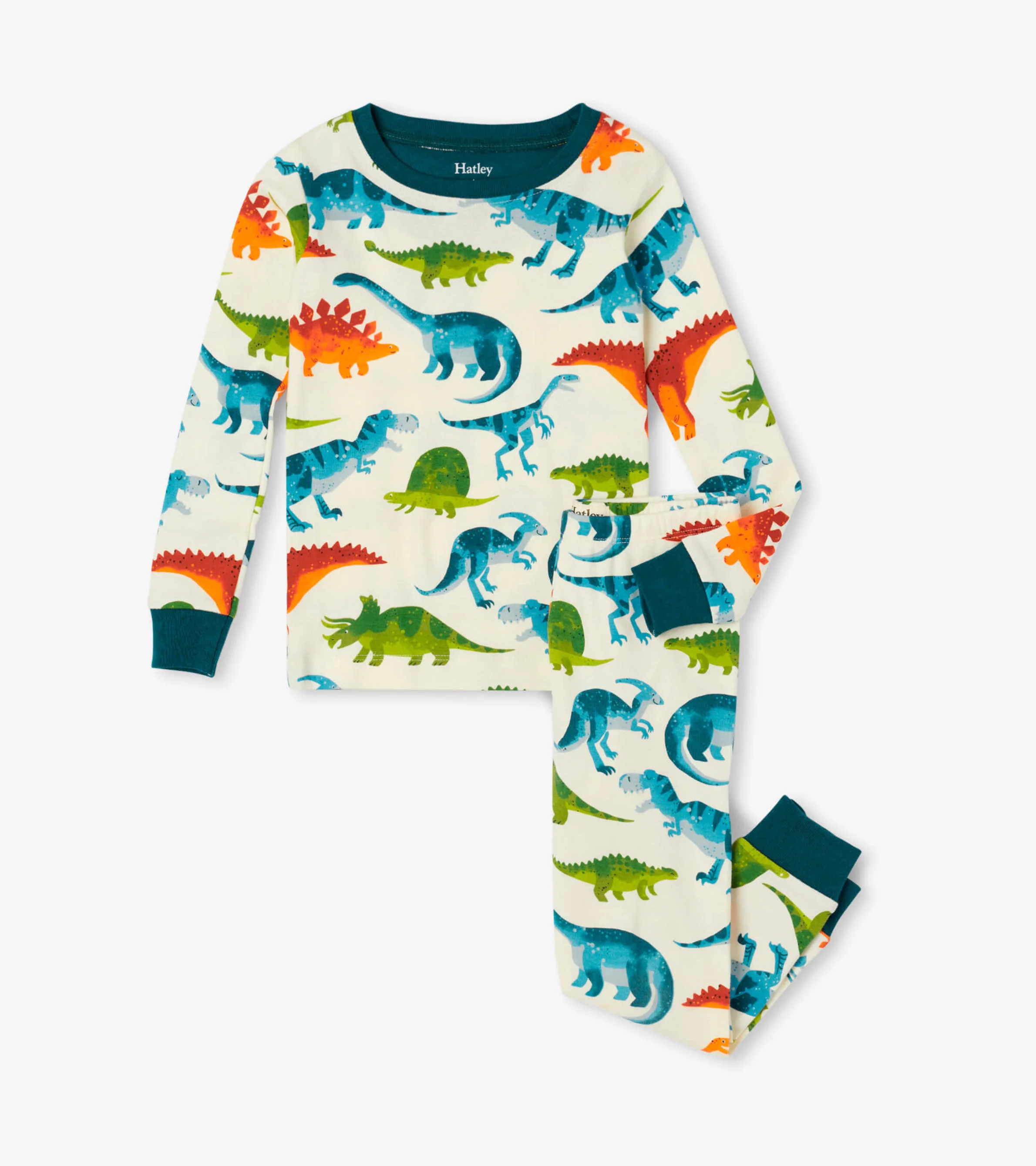 Dinosaur Park Organic Cotton Kids Pajama Set - Image 2