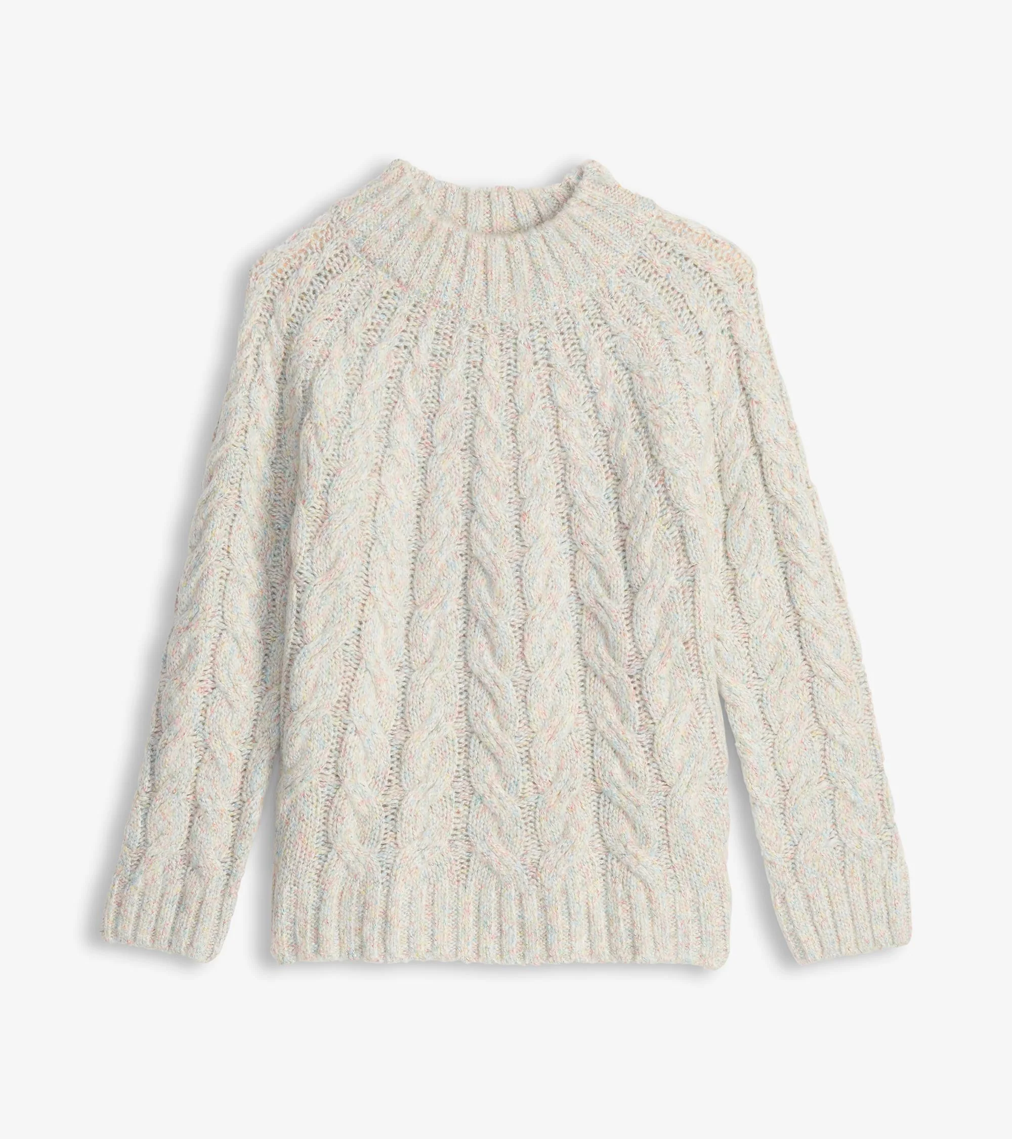 Dylan Cable Knit Sweater - Clear Rainbow - Image 2