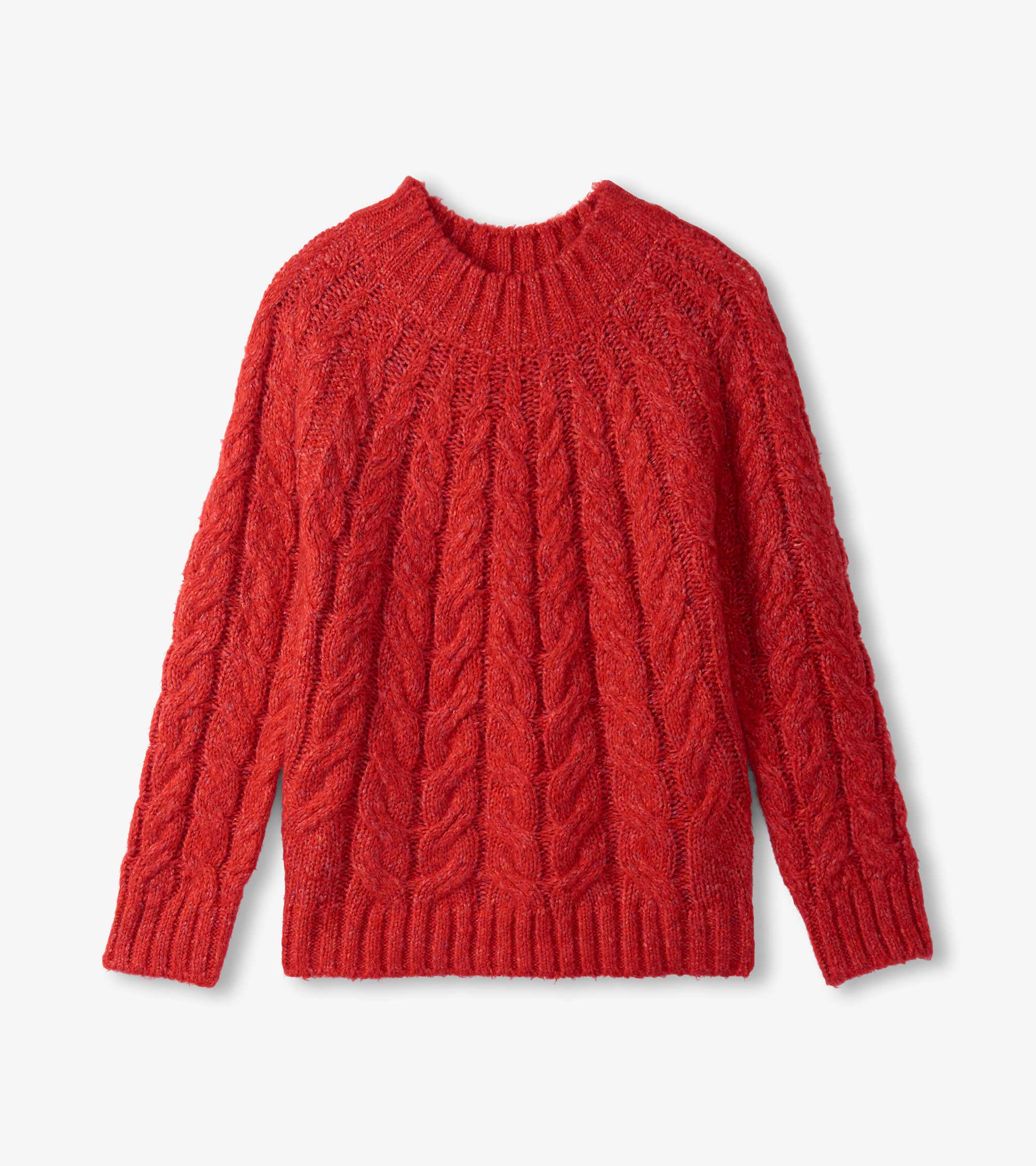 Dylan Cable Knit Sweater - Red - Image 2