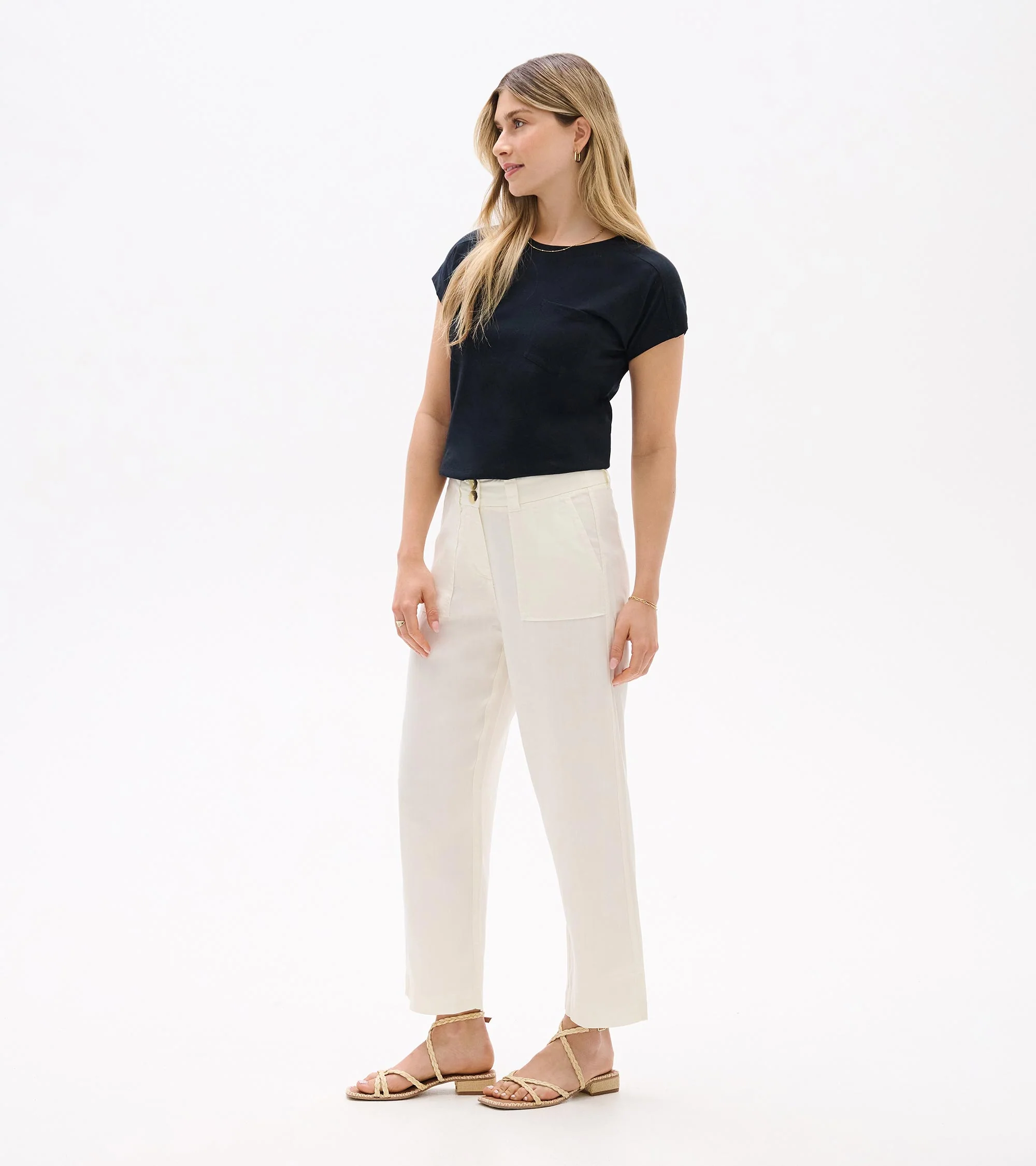 Ella Relaxed Tee - Black - Image 2