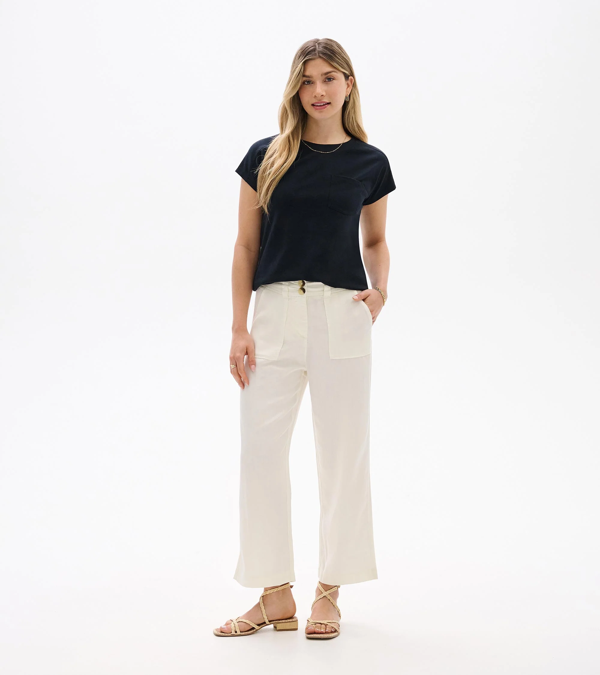 Ella Relaxed Tee - Black - Image 3