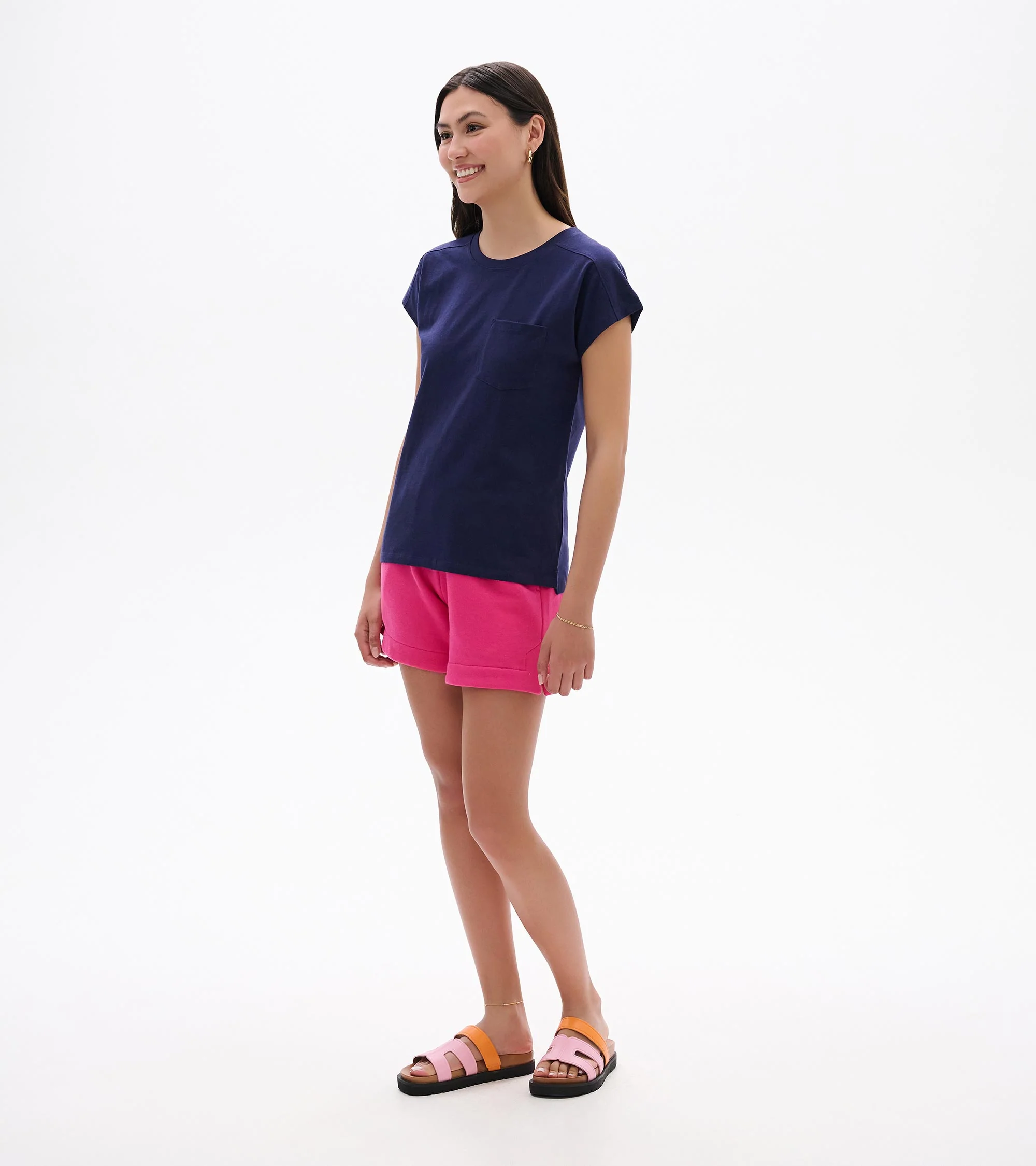 Ella Relaxed Tee - Patriot Blue - Image 3
