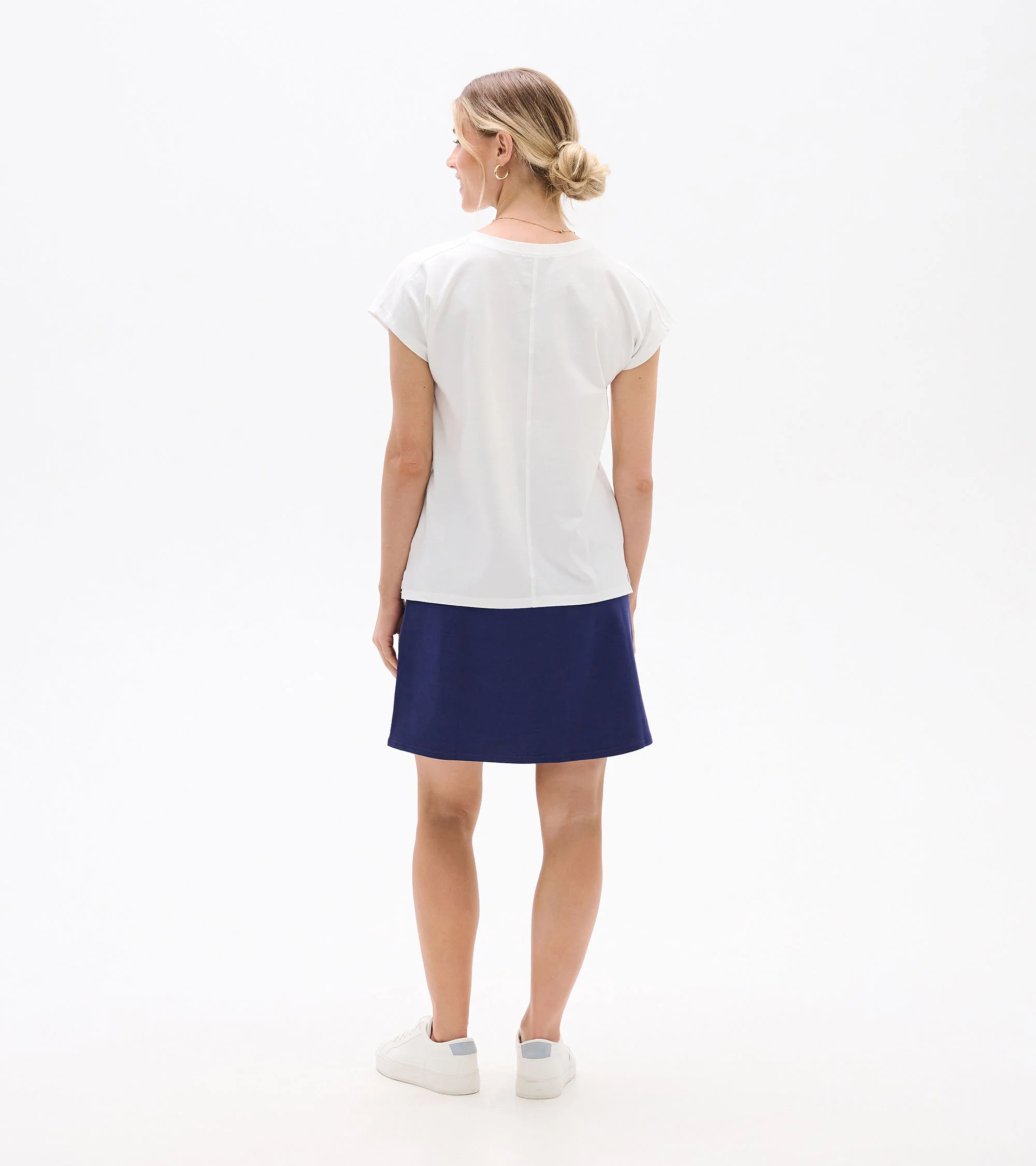 Ella Relaxed Tee - White - Image 5