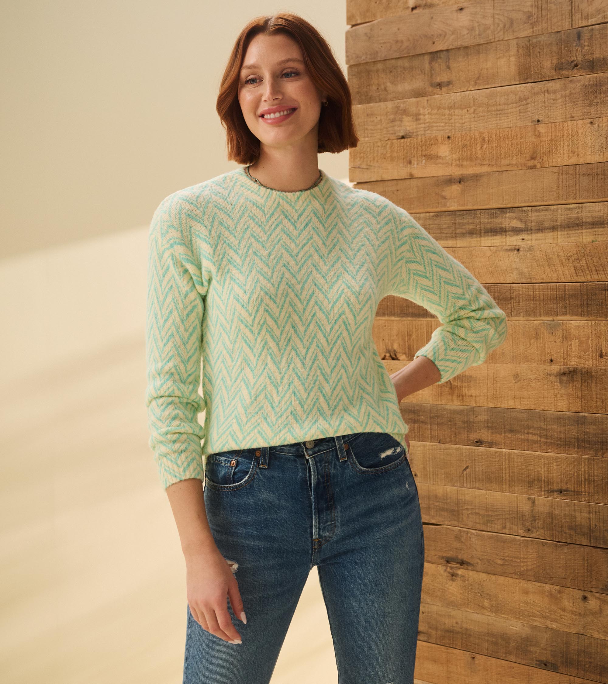 Ella Sweater - Chevron Print - Image 3