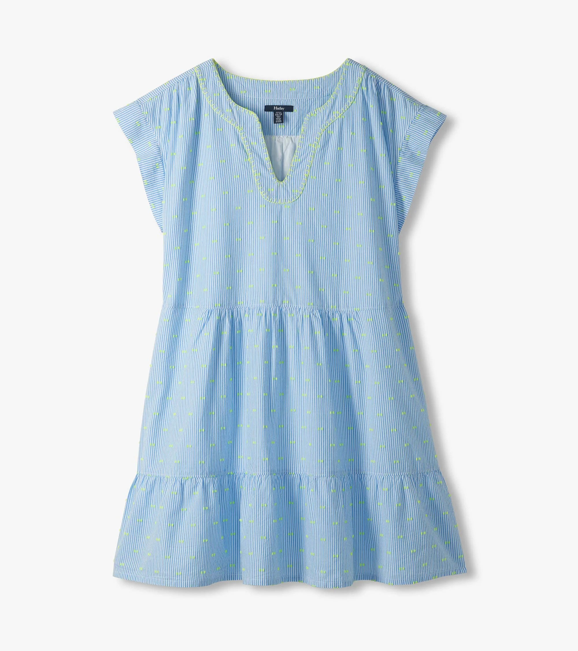 Emerson Dress - Neon Dots on Stripes - Image 2