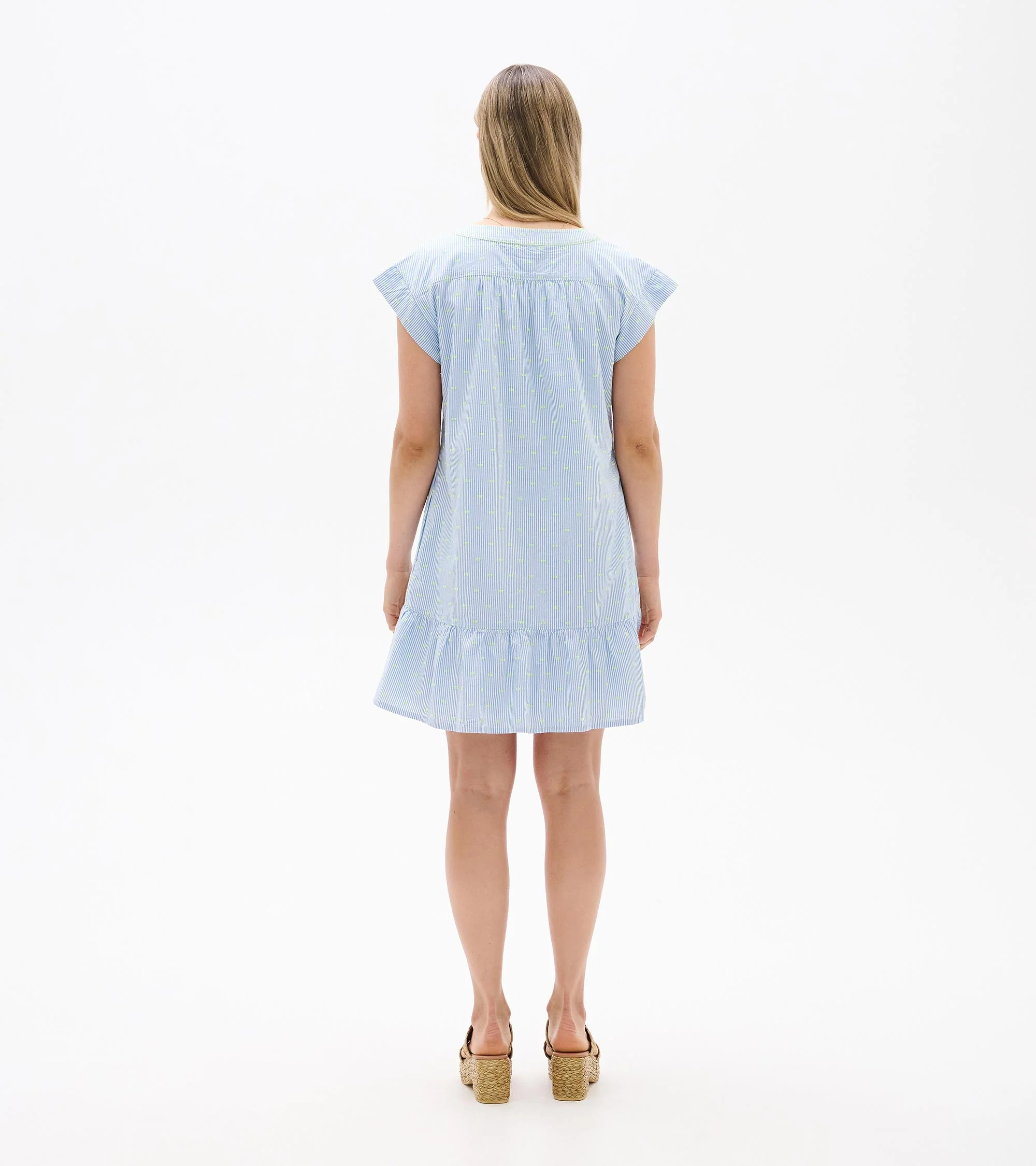 Emerson Dress - Neon Dots on Stripes - Image 5