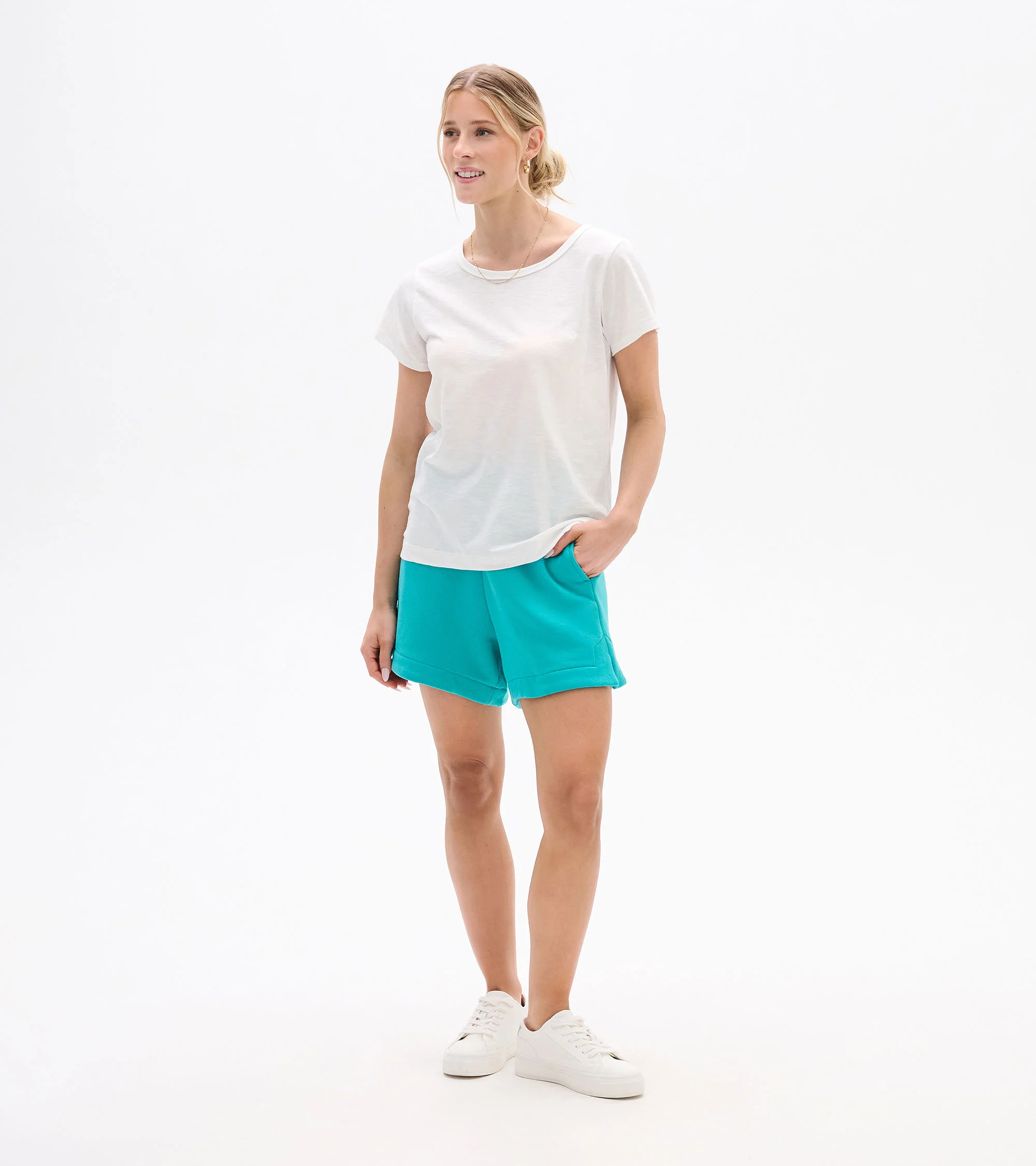 Essential Crew Neck Tee - White - Image 3