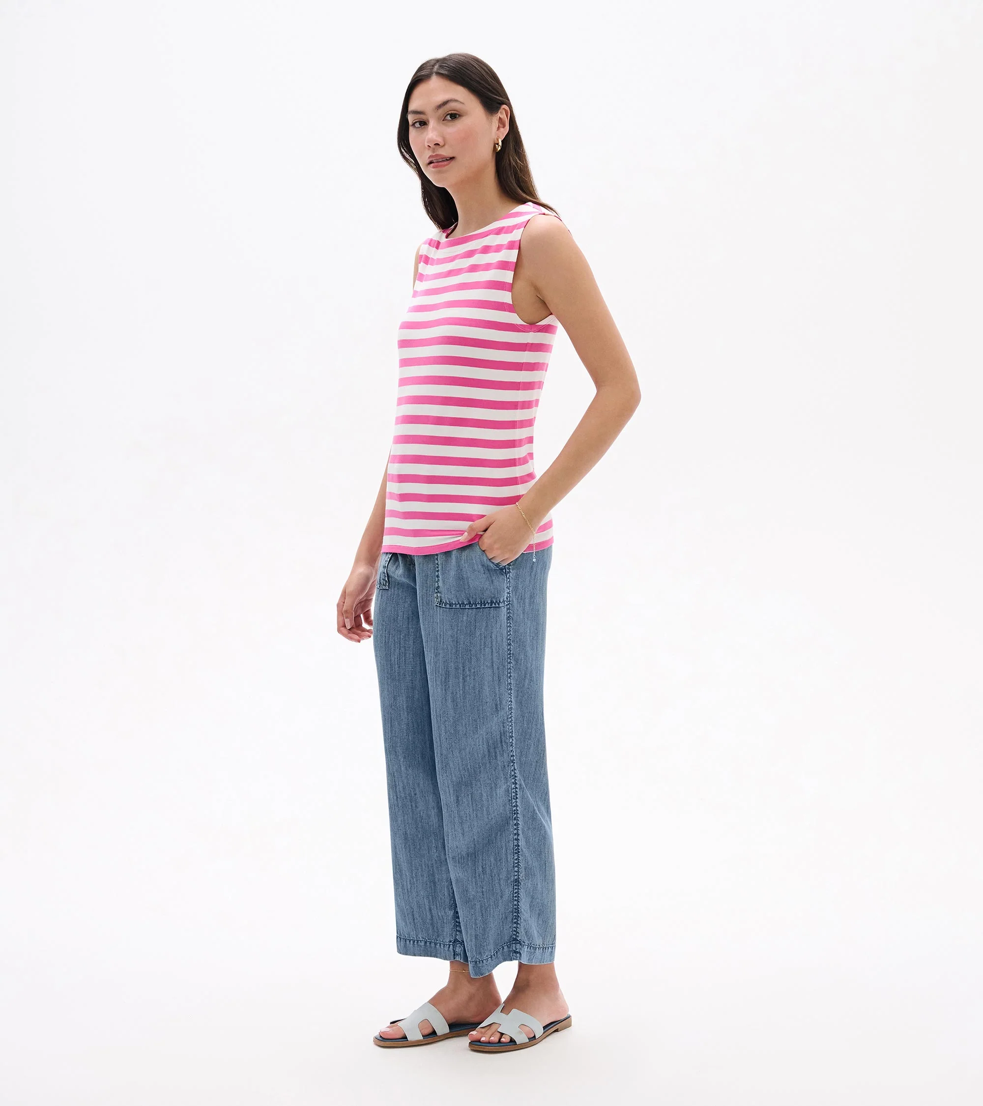 Everyday Tank - Carmine Rose Stripes - Image 3