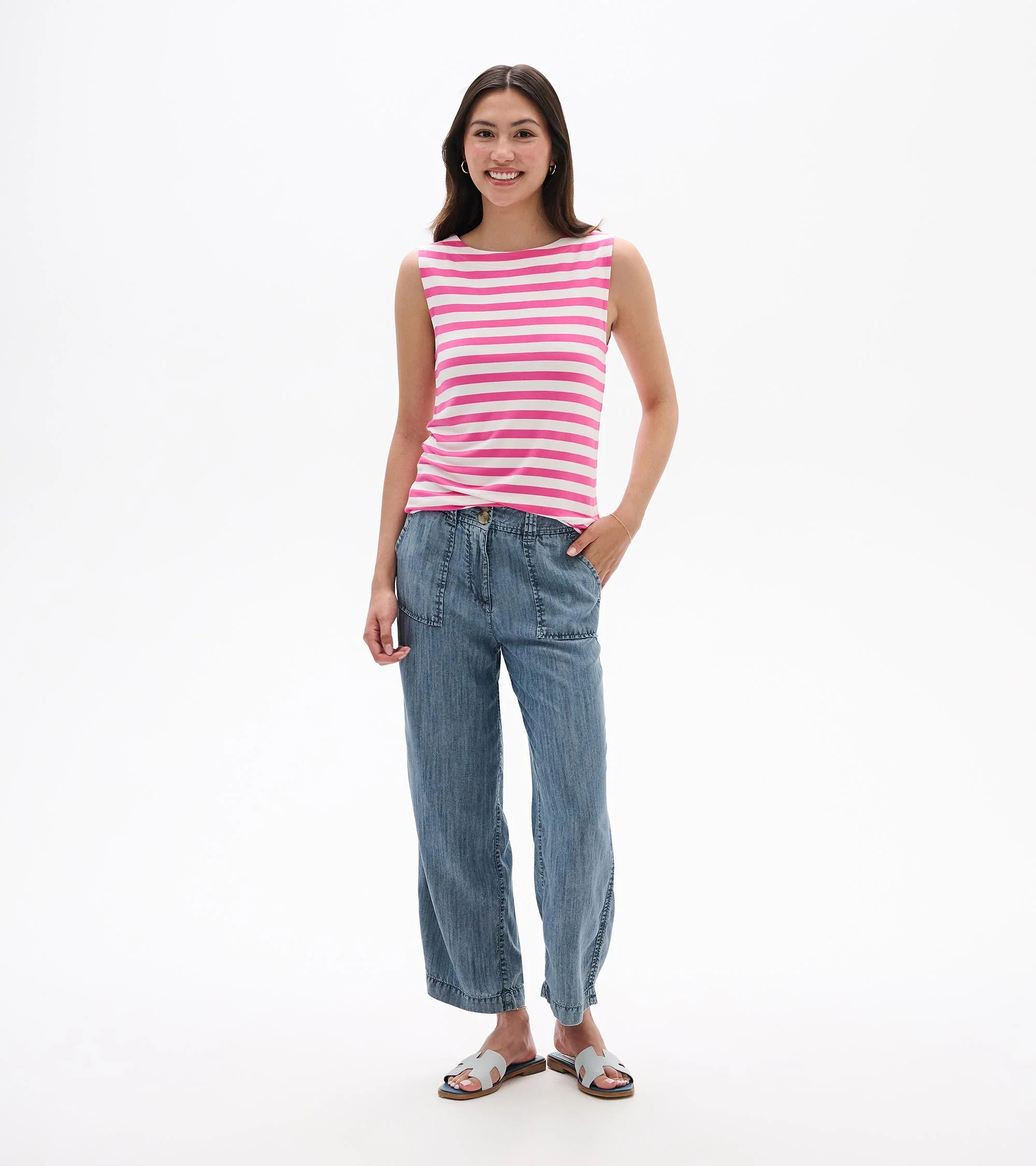 Everyday Tank - Carmine Rose Stripes - Image 4
