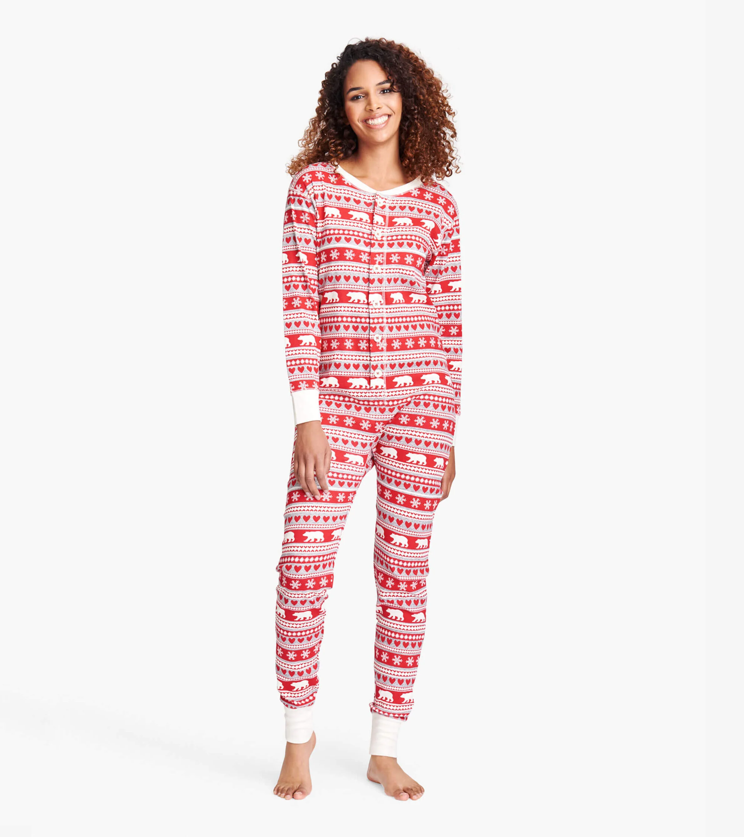 Fair Isle Bear Adult Onesie - Image 2