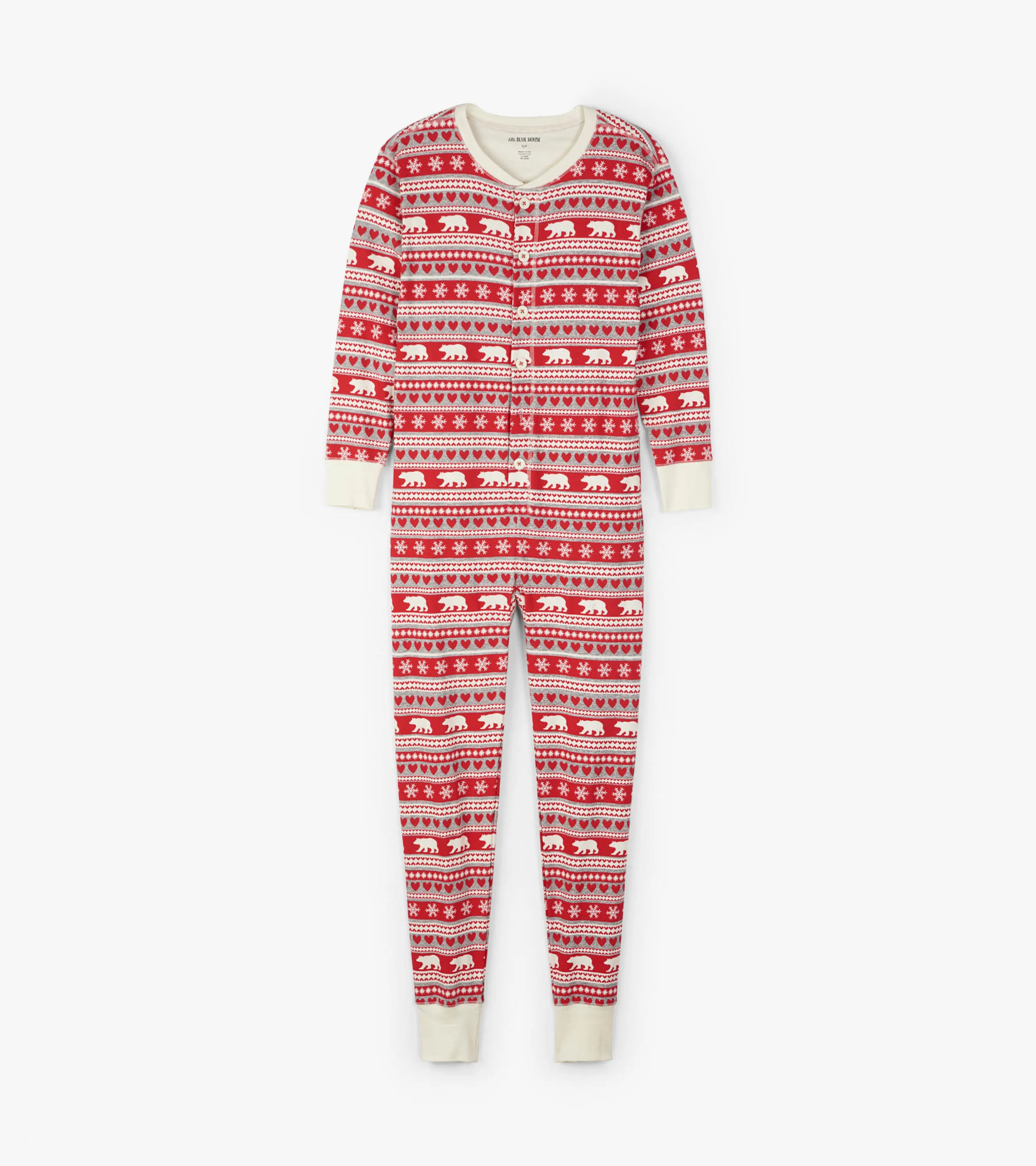 Fair Isle Bear Adult Onesie - Image 3