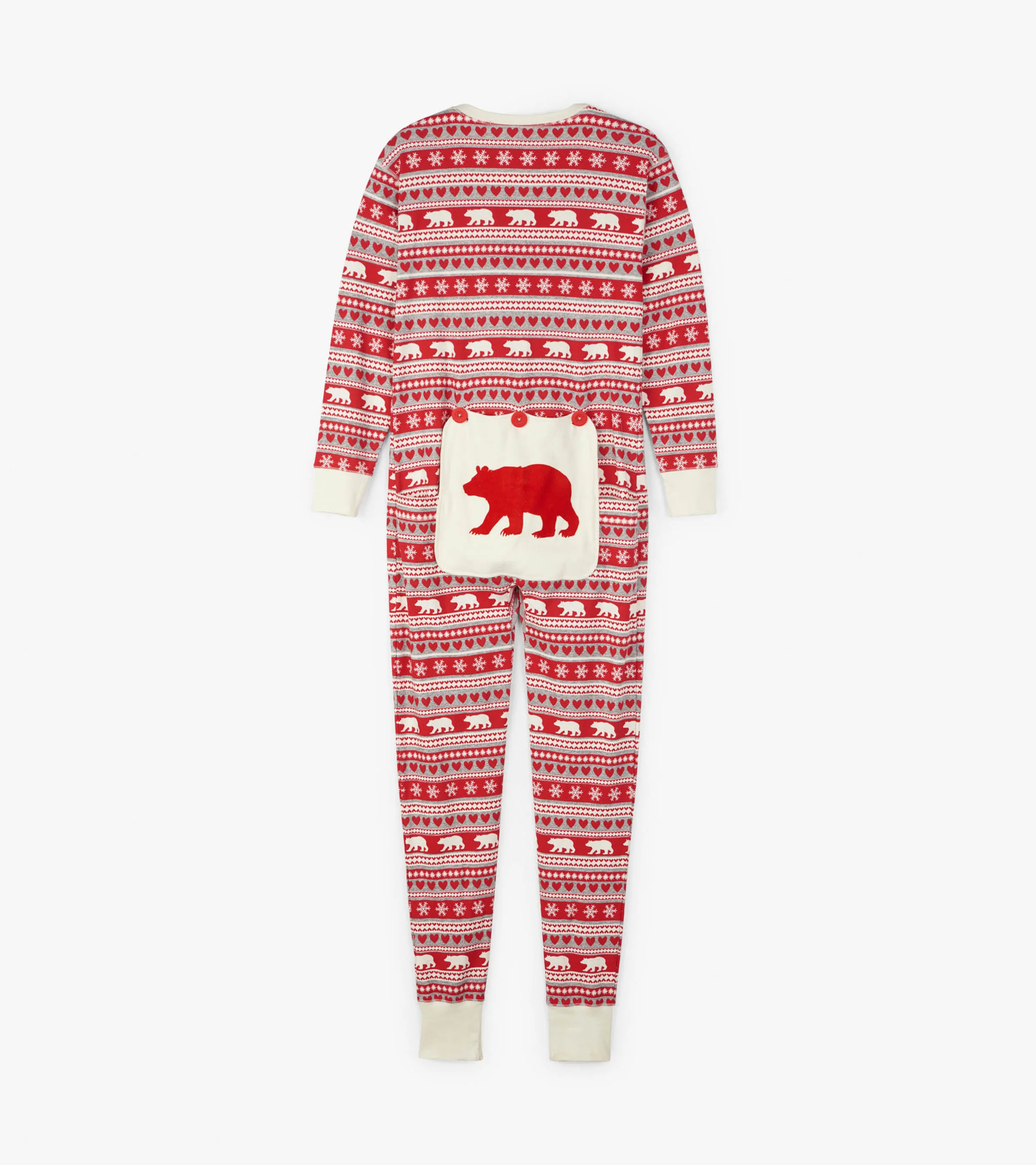 Fair Isle Bear Adult Onesie - Image 4