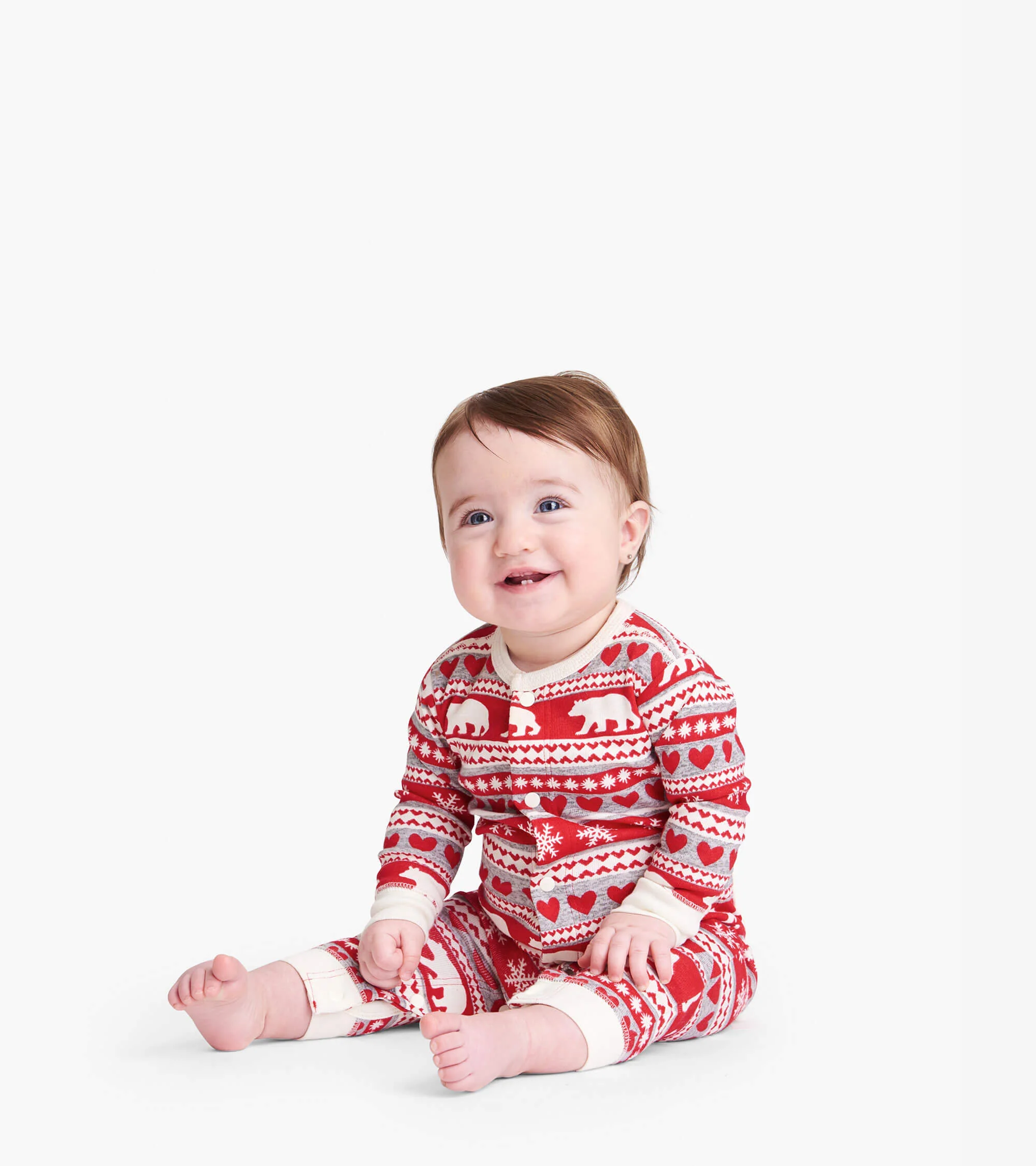 Fair Isle Bear Baby Union Suit - Image 2