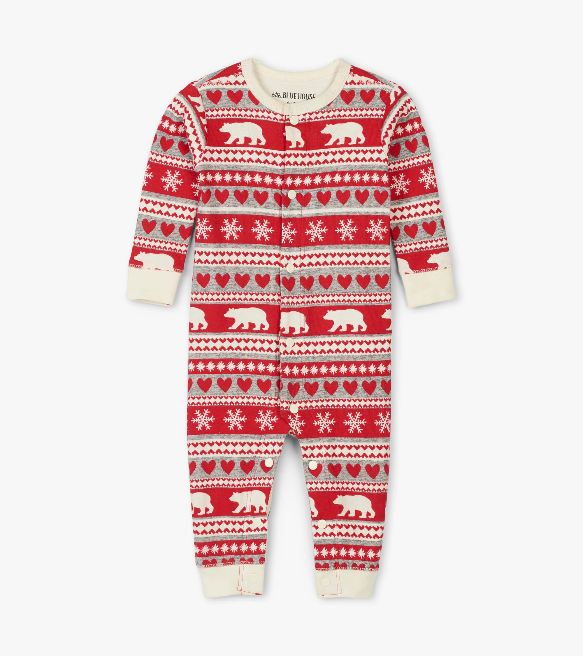 Fair Isle Bear Baby Union Suit - Image 4