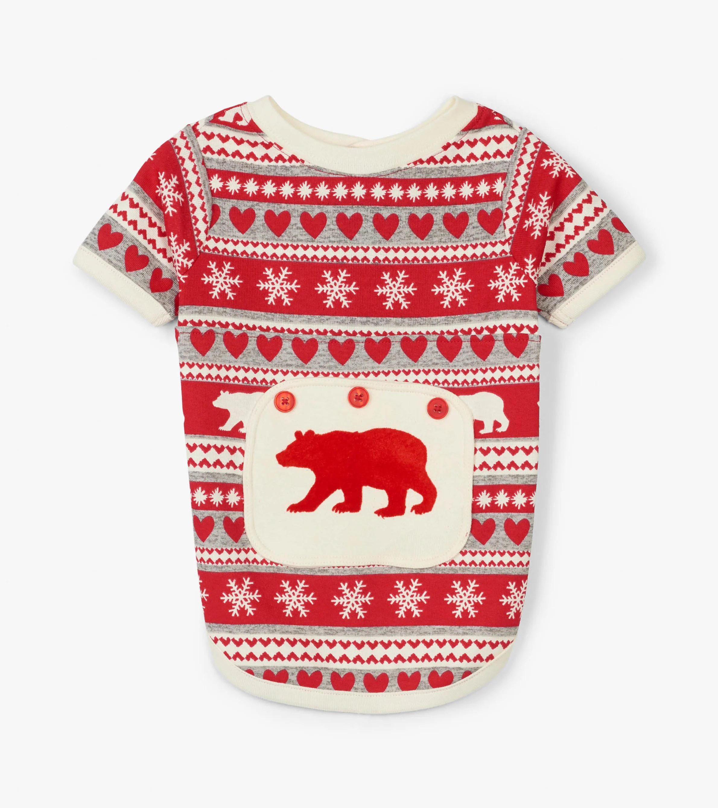 Fair Isle Bear Dog Pajama - Image 4