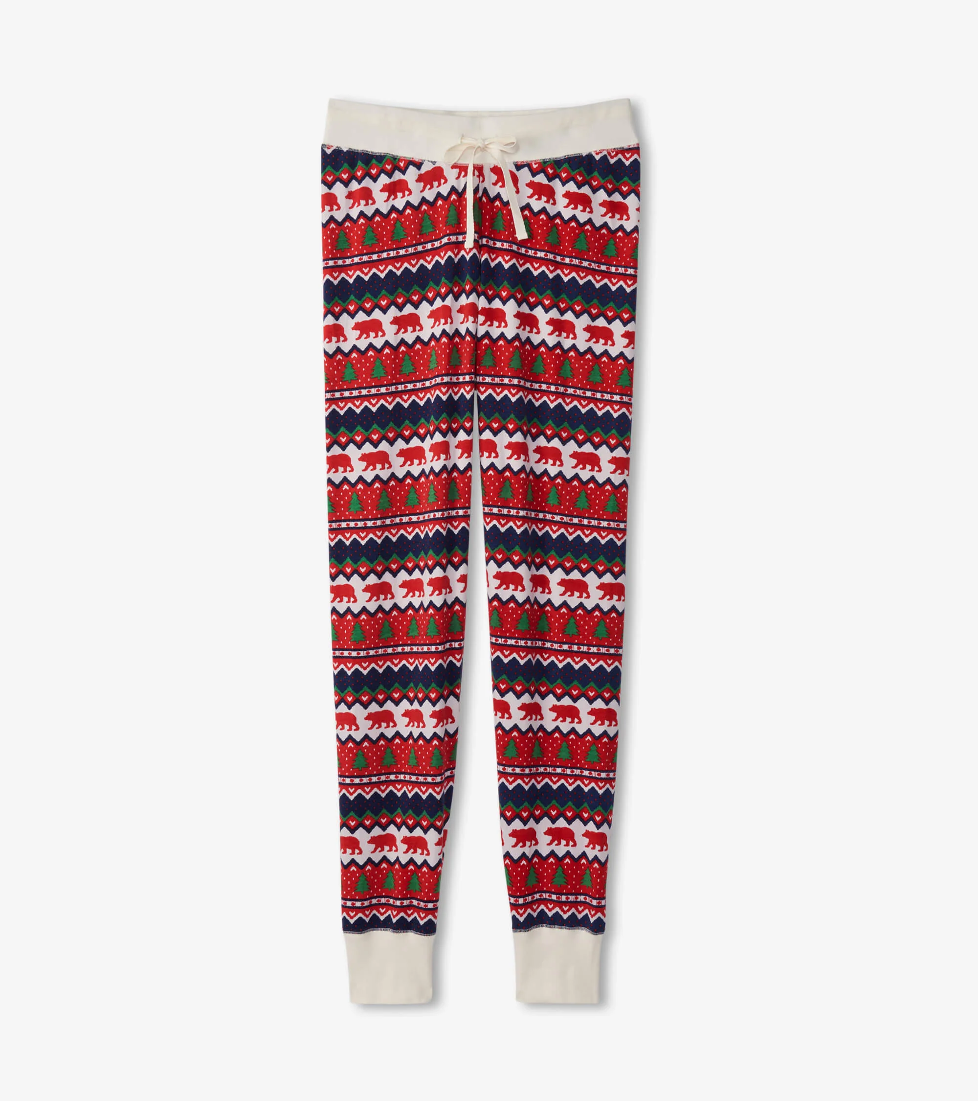 Women's Fair Isle Bear Sleep Leggings - Image 2