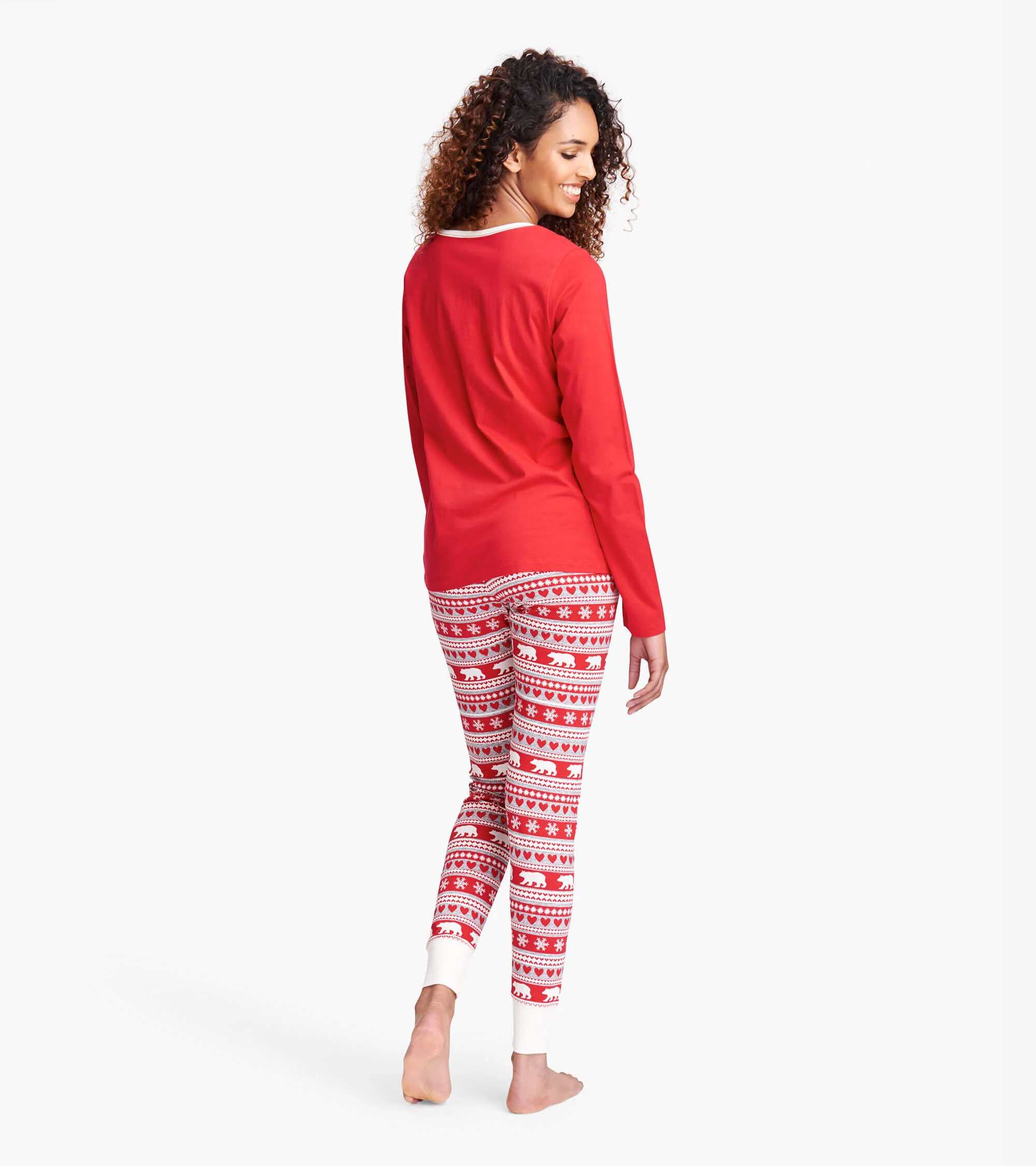 Fair Isle Bear Women's Sleep Leggings - Image 3