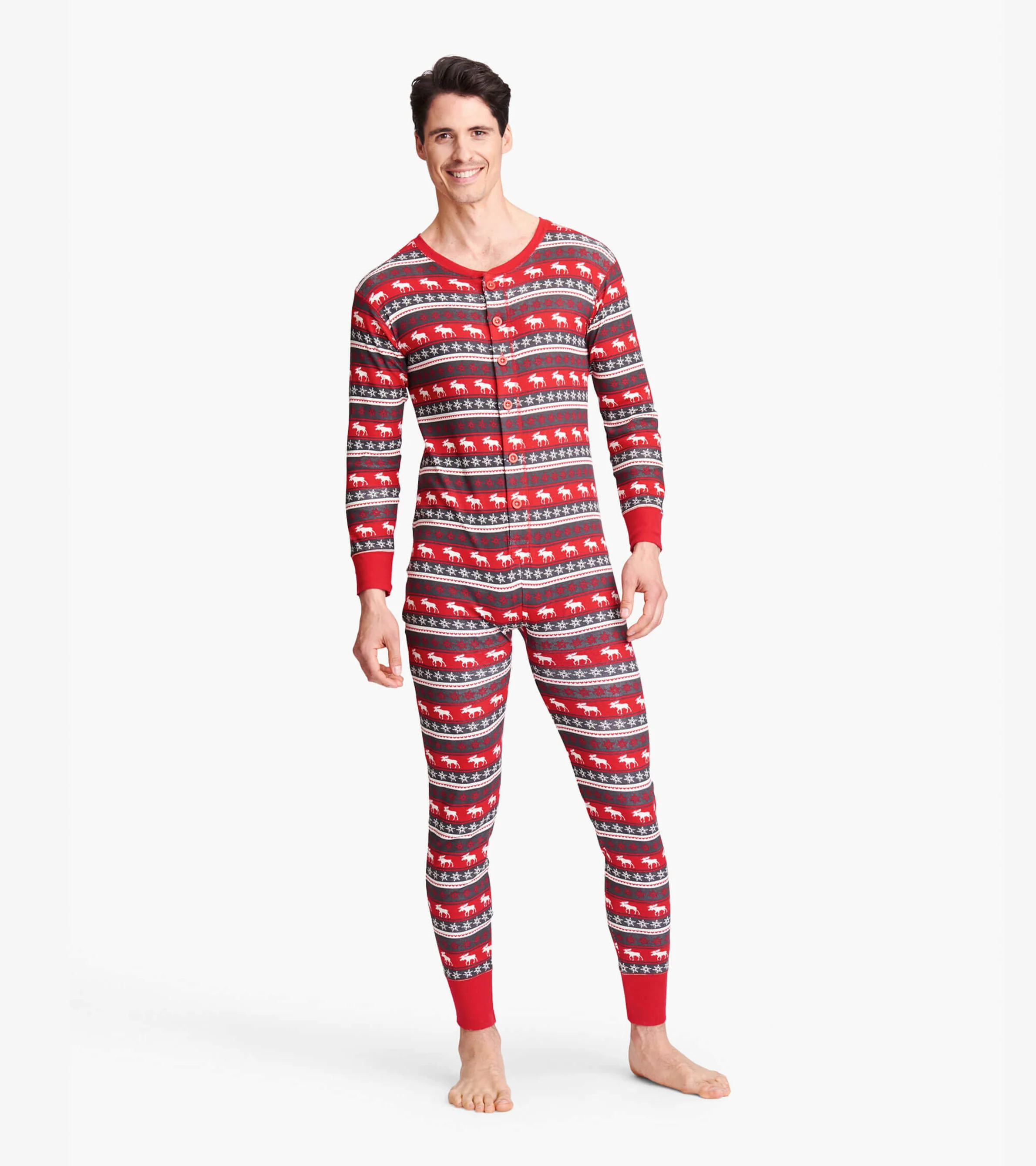 Fair Isle Moose Adult Onesie - Image 2