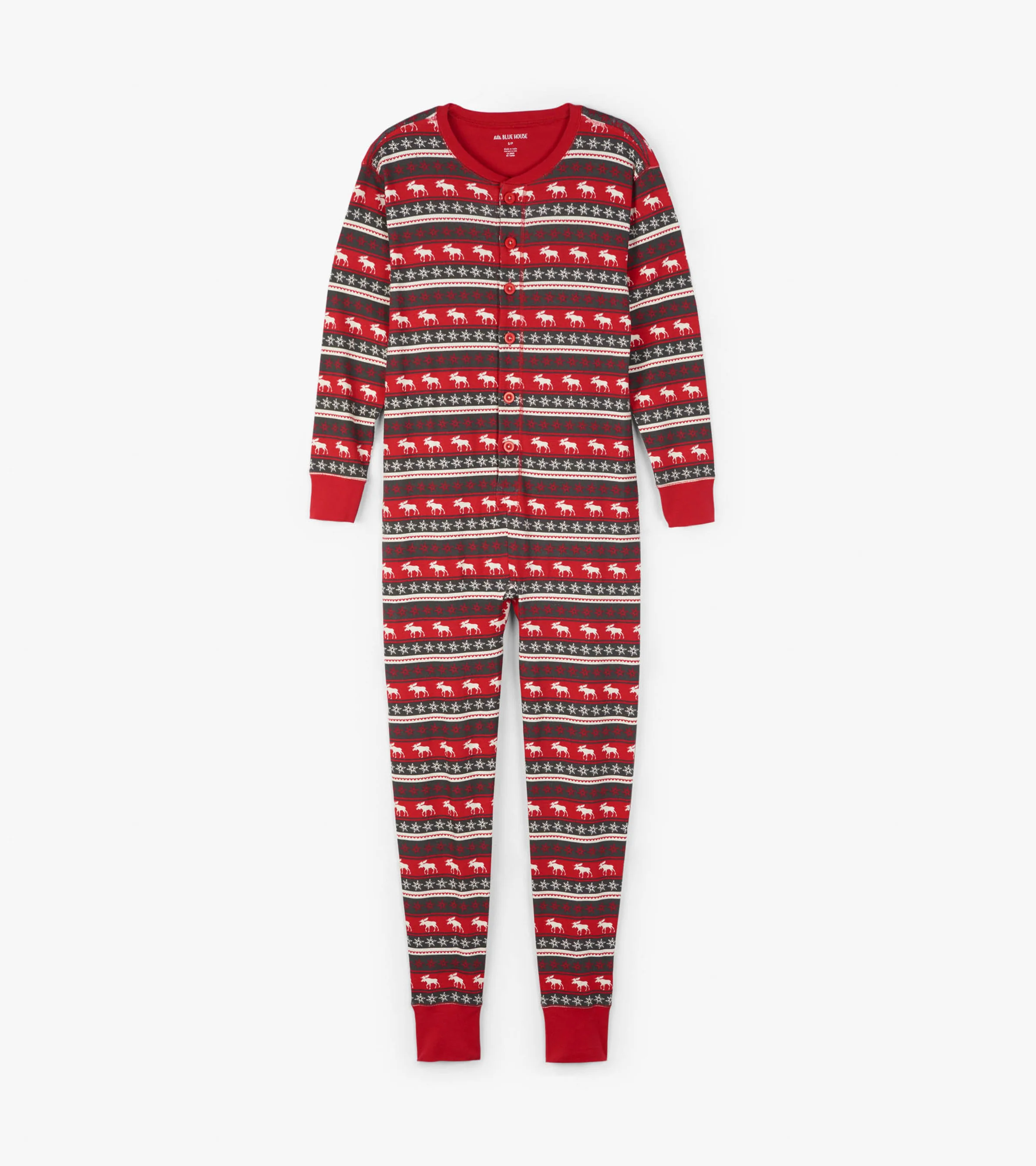 Fair Isle Moose Adult Onesie - Image 3