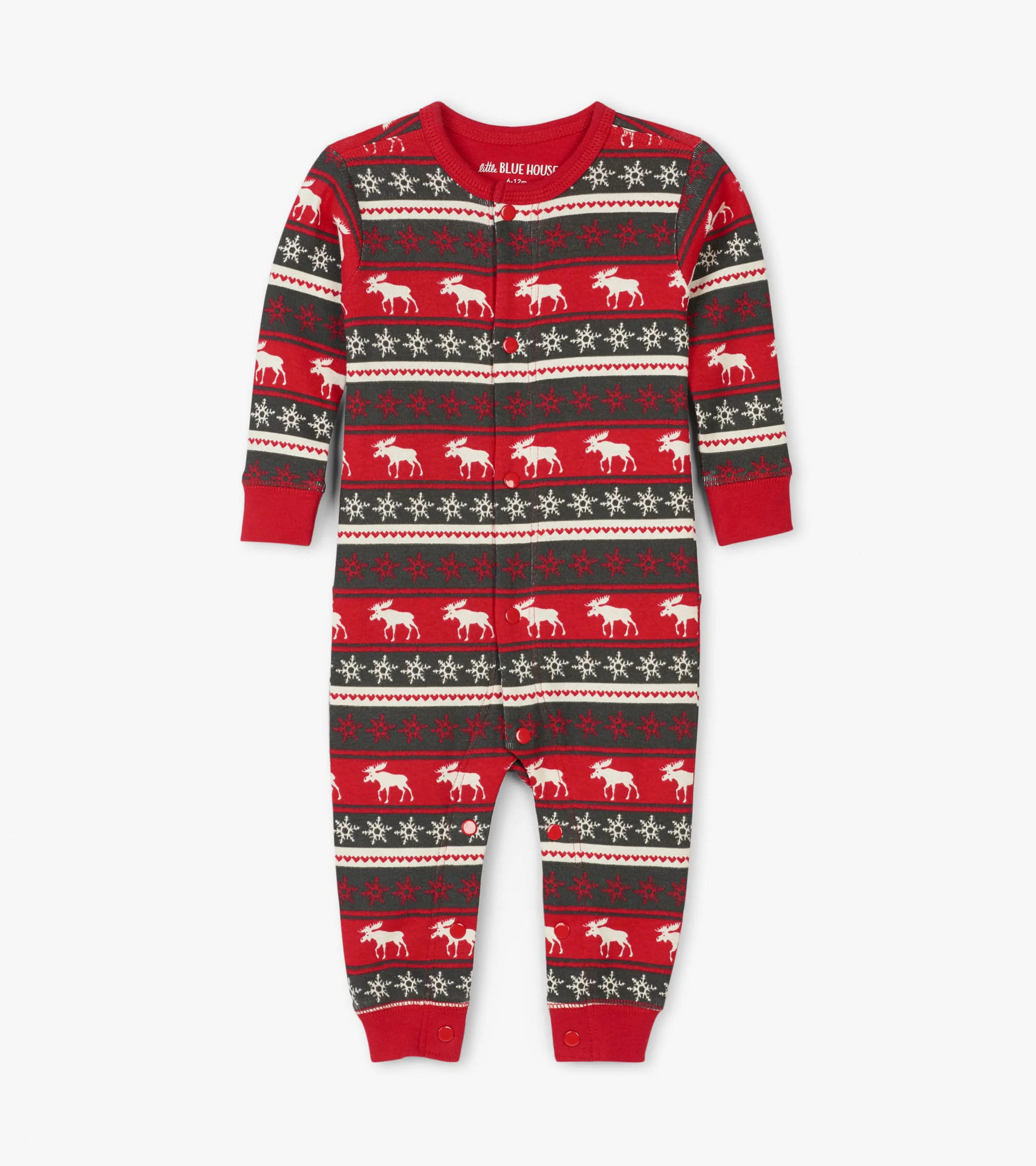 Fair Isle Moose Baby Union Suit - Image 2