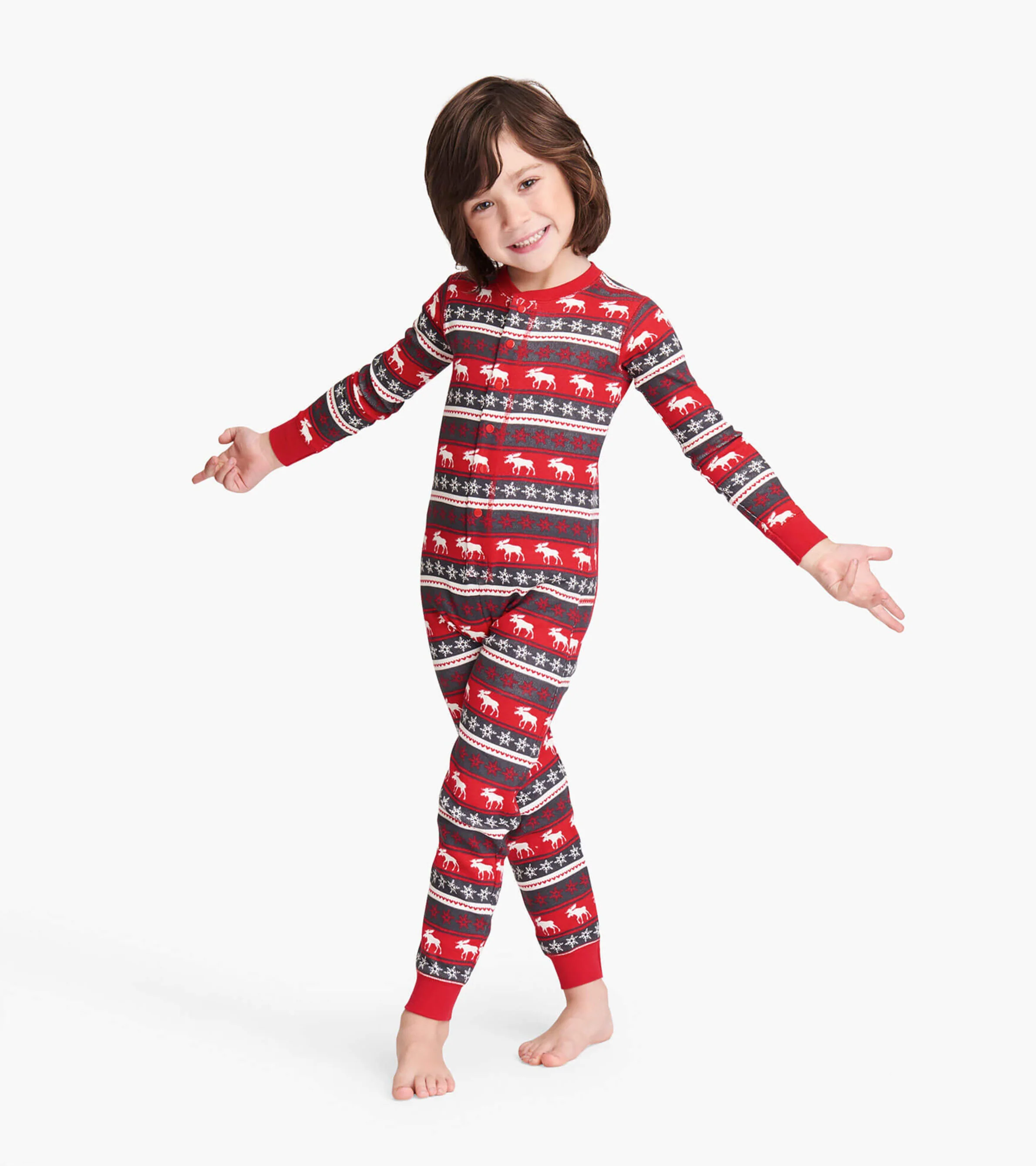 Fair Isle Moose Kids Onesie - Image 3