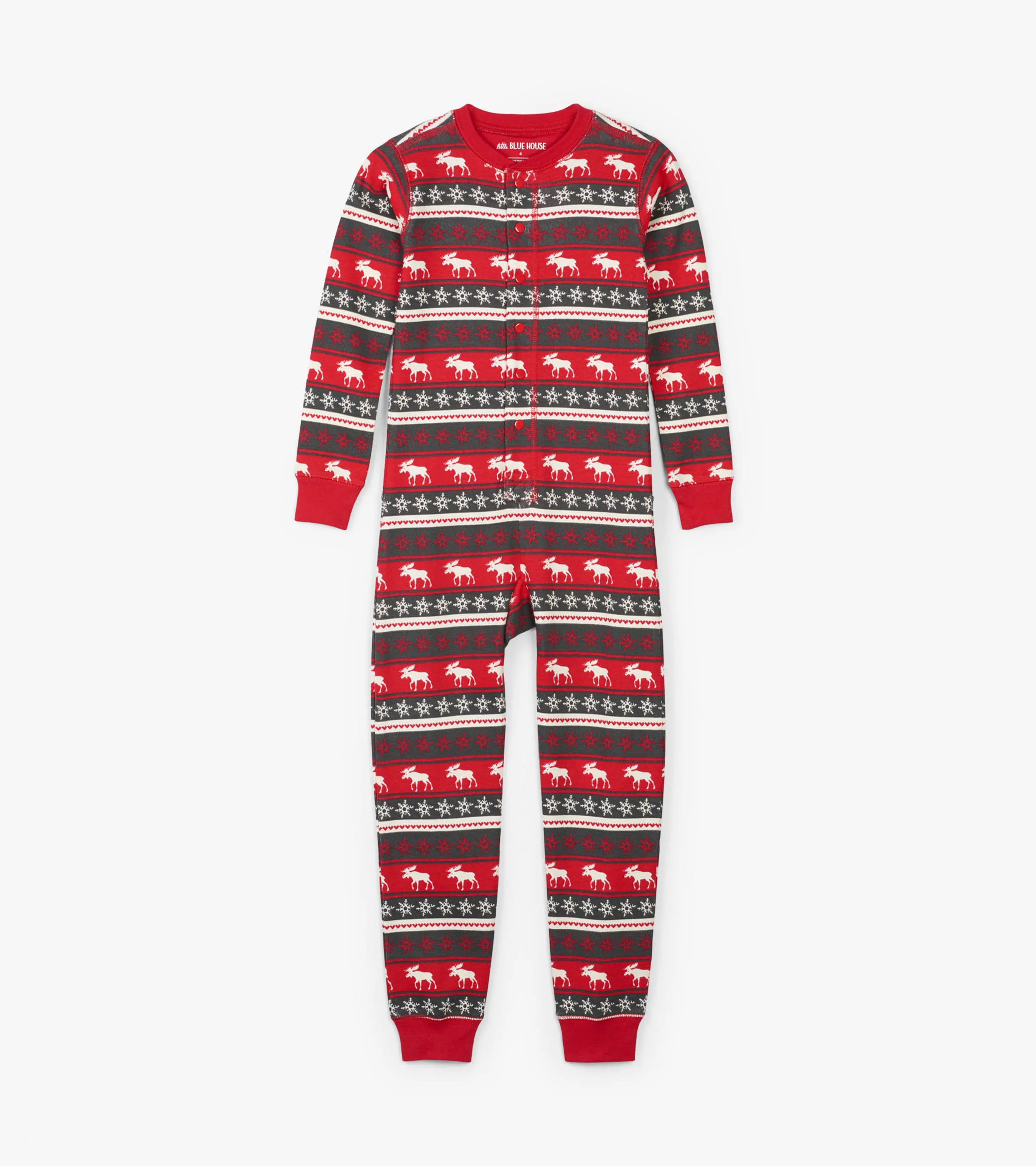 Fair Isle Moose Kids Onesie - Image 4