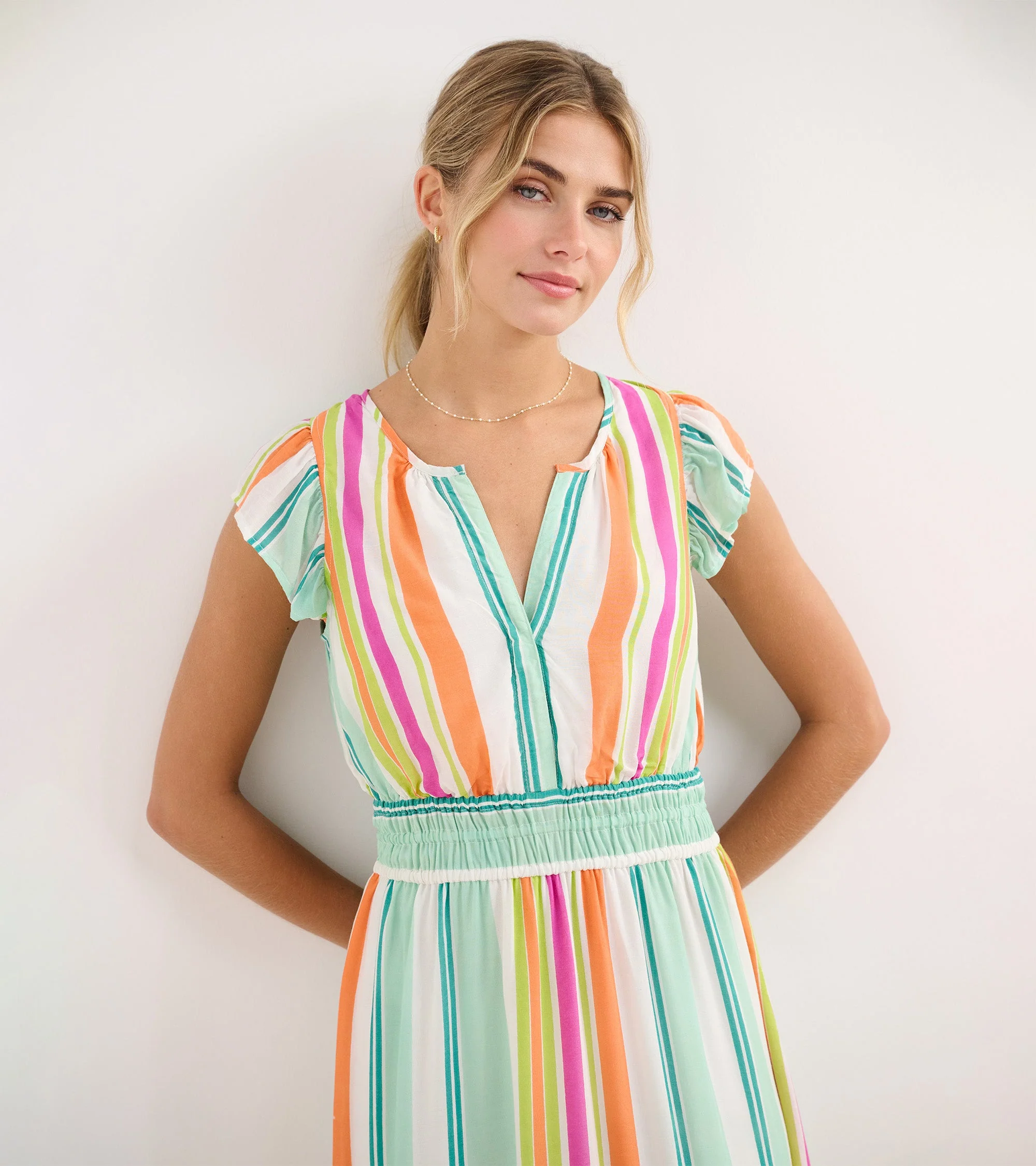 Fiona Midi Dress - Sea Glass Stripes - Image 2