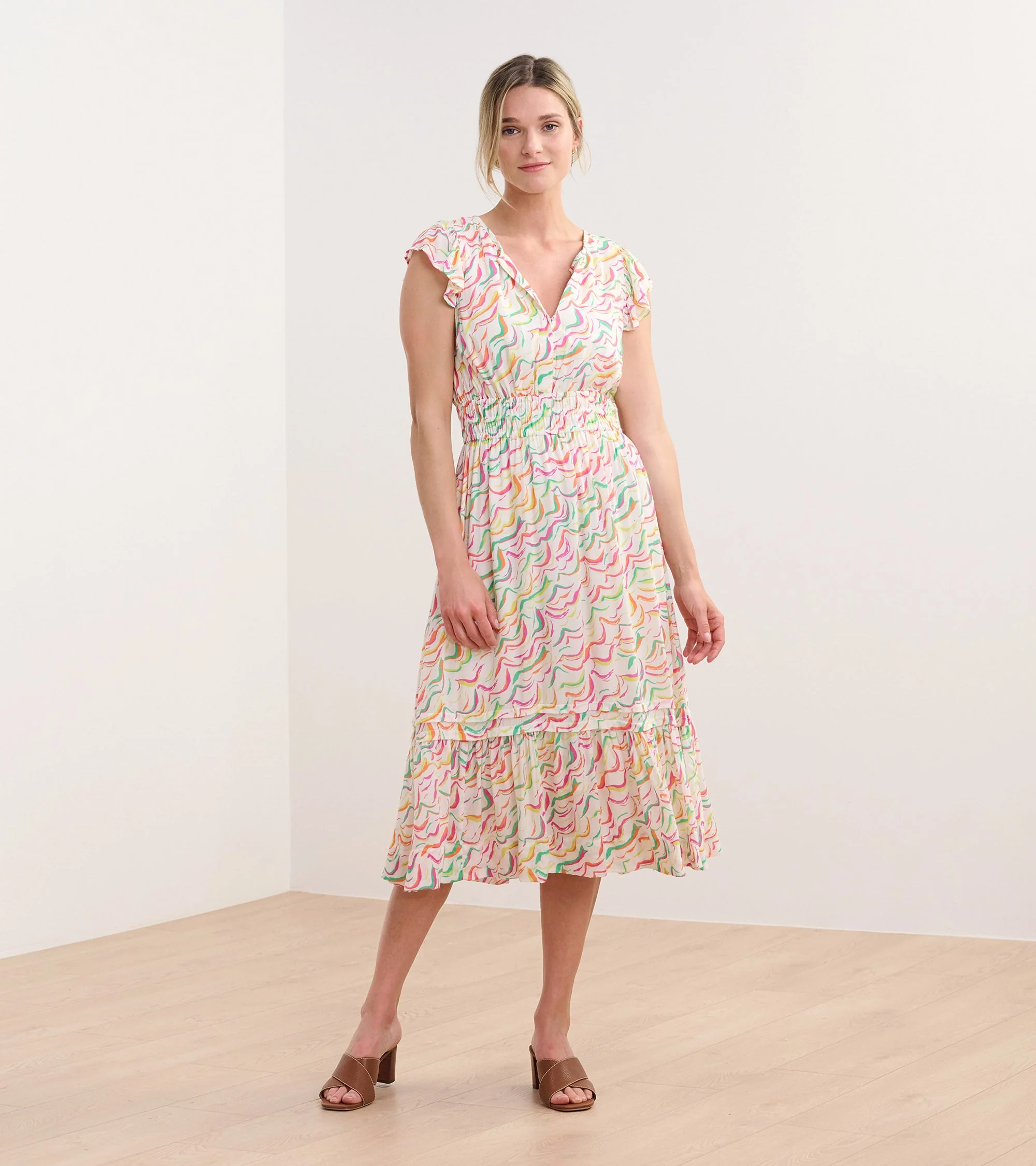 Fiona Midi Dress - Wavy Stripes - Image 2