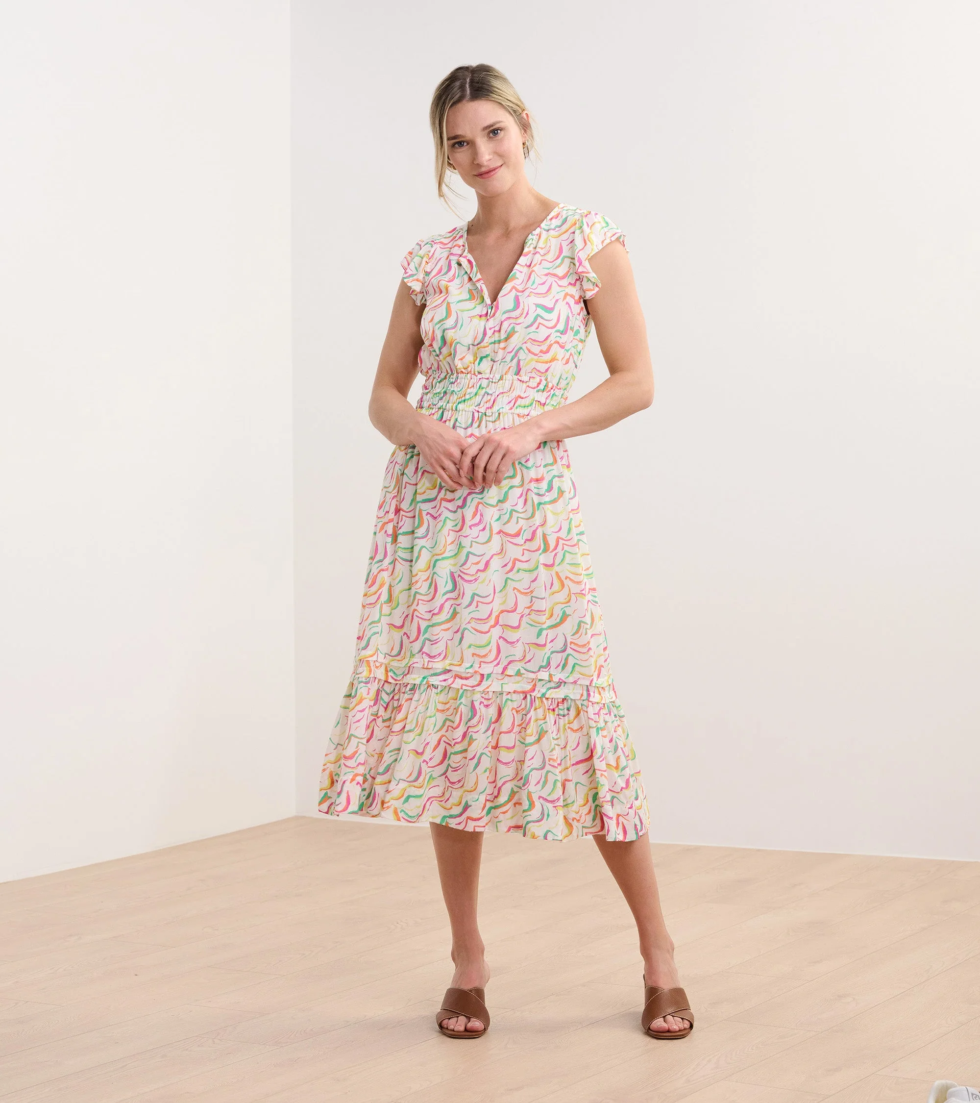 Fiona Midi Dress - Wavy Stripes - Image 3
