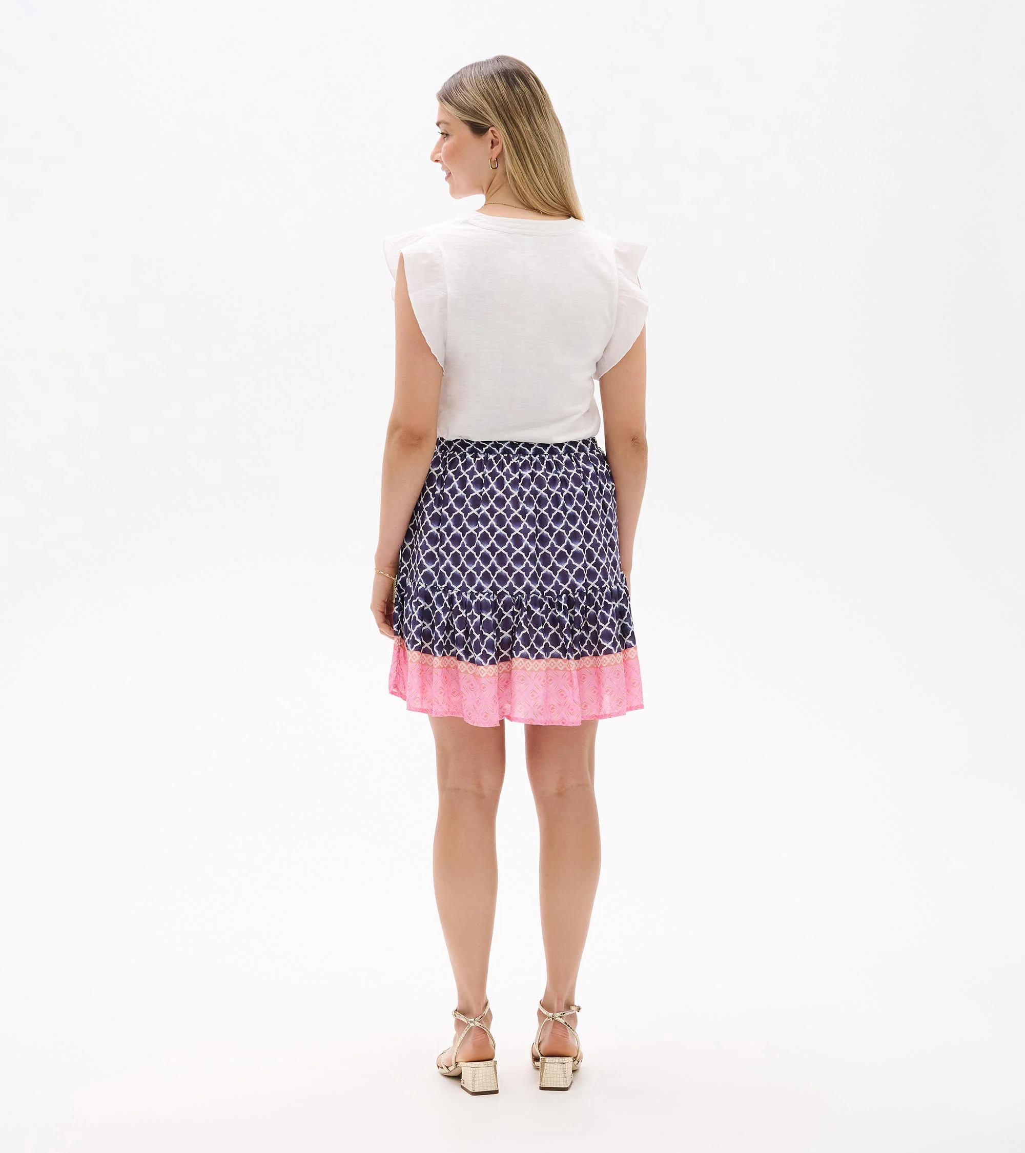 Flounce Skirt - Navy Medallion - Image 5