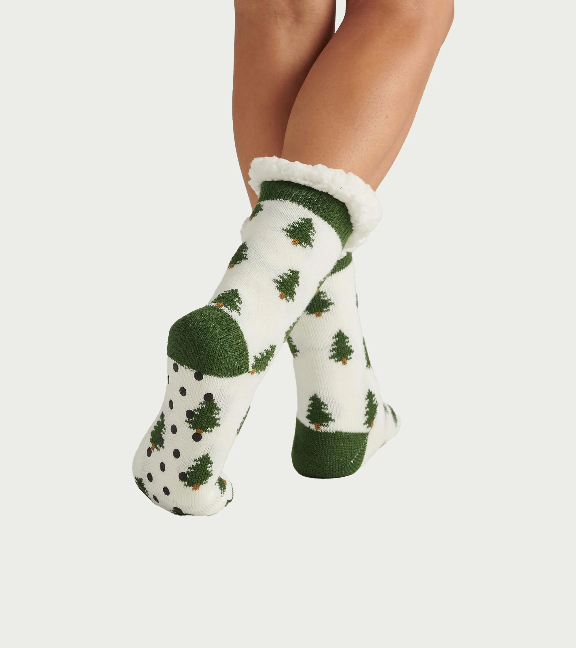 Forest Trees Women's Sherpa Lined Cabin Sock - Image 3