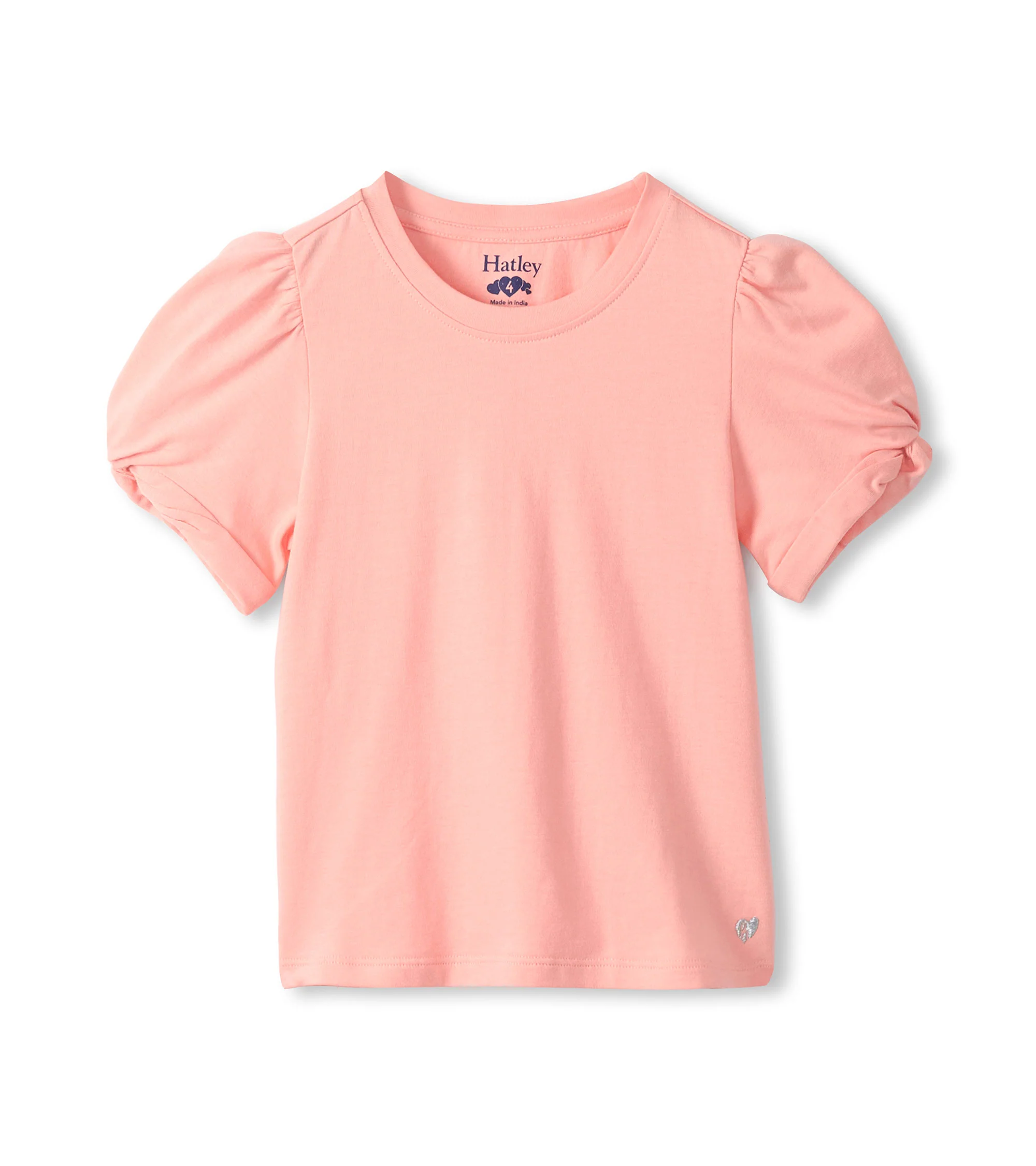 Girls Apricot Blush Twisted Sleeve T-Shirt