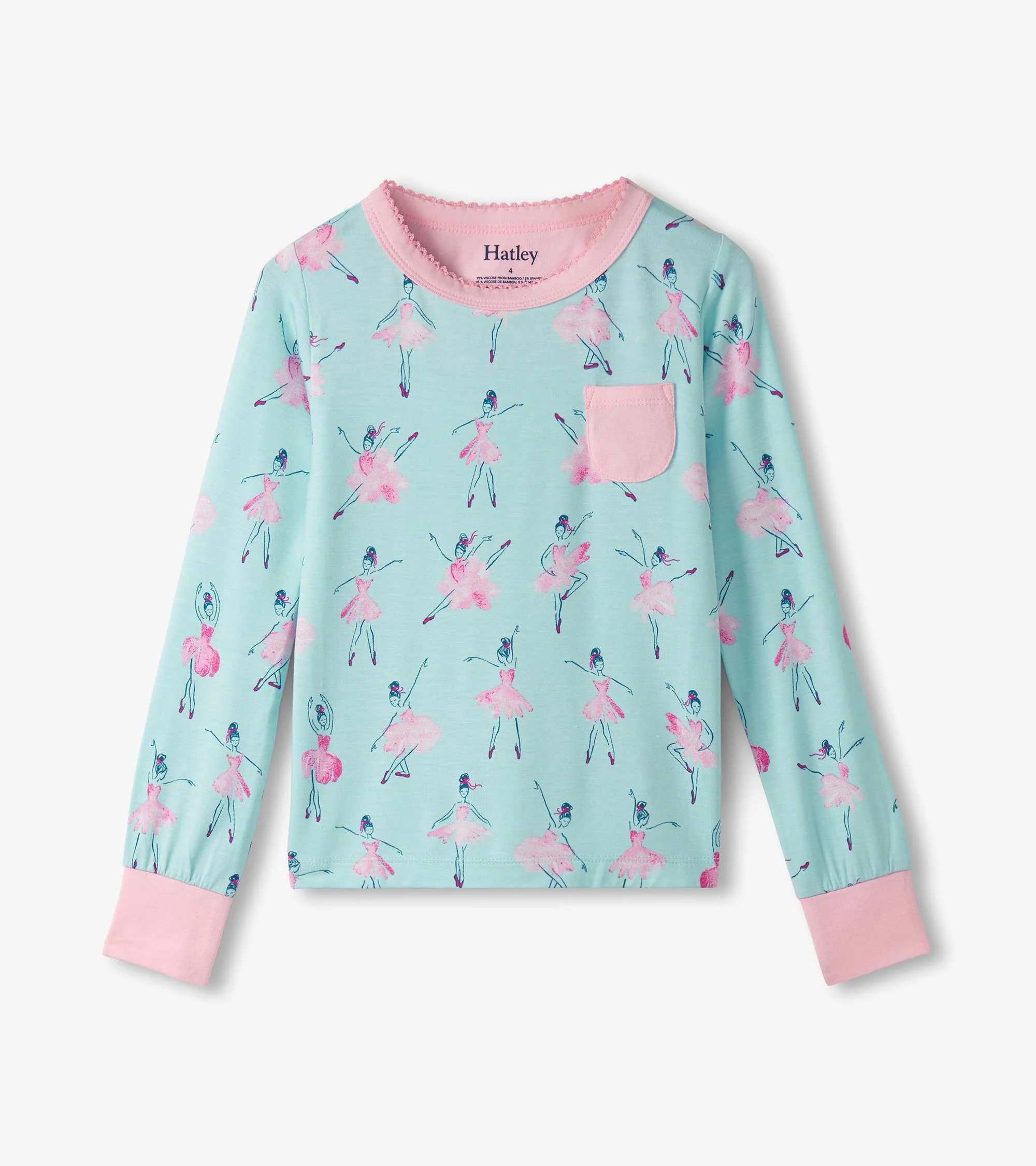 Girls Ballet School Bamboo Pajama Set - Image 3