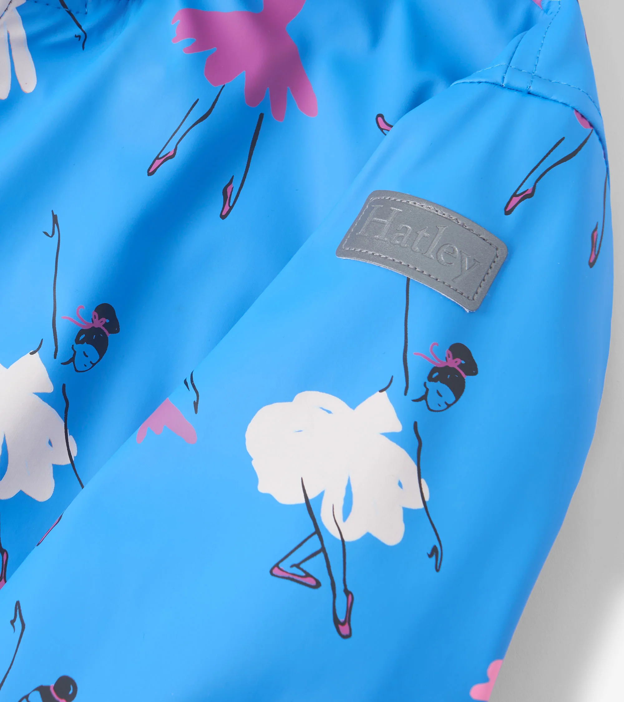 Girls Ballet School Colour Changing Zip-Up Rain Jacket - Image 5